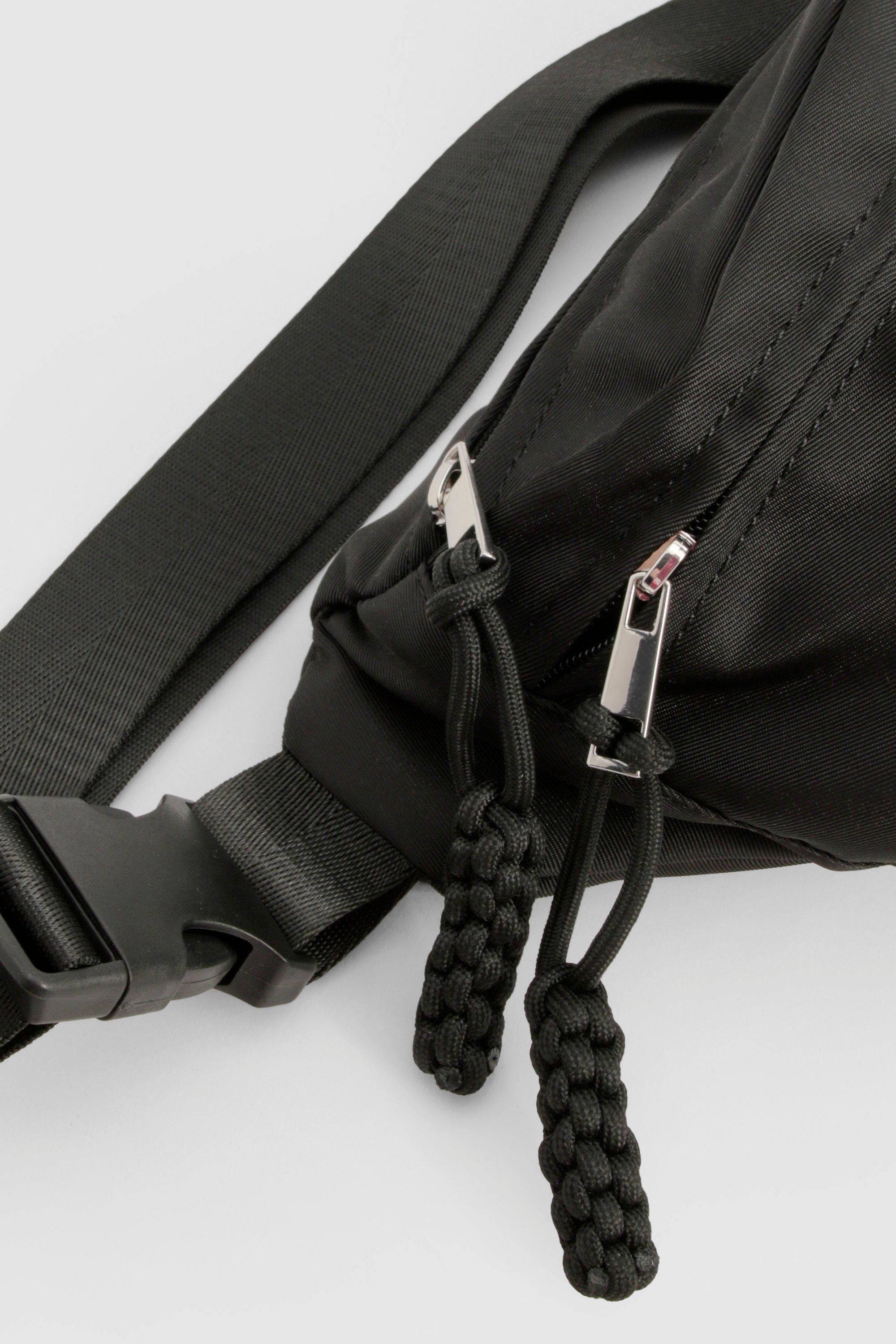 Boohoo black bum bag hotsell