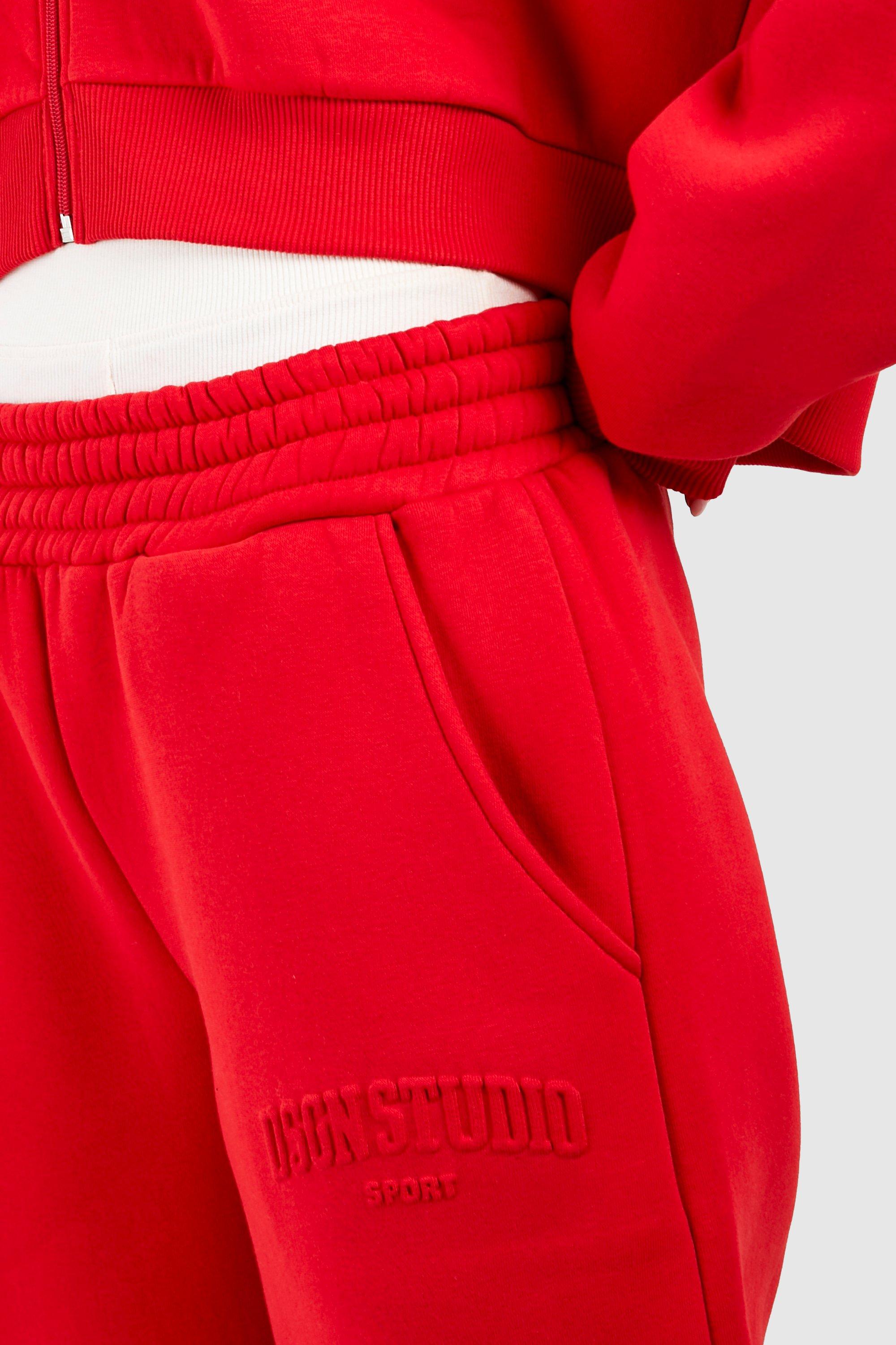 Petite Red Graphic Straight Leg Sweatpants