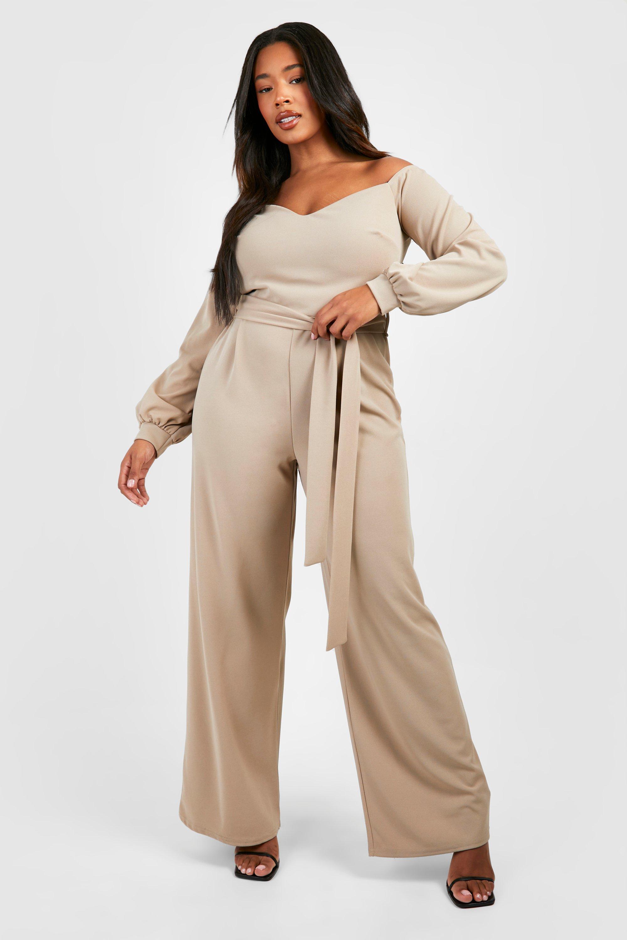 Plus size long sleeve jumpsuit on sale