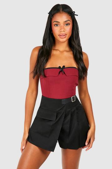 Black Box Pleat Buckle Detail Skort