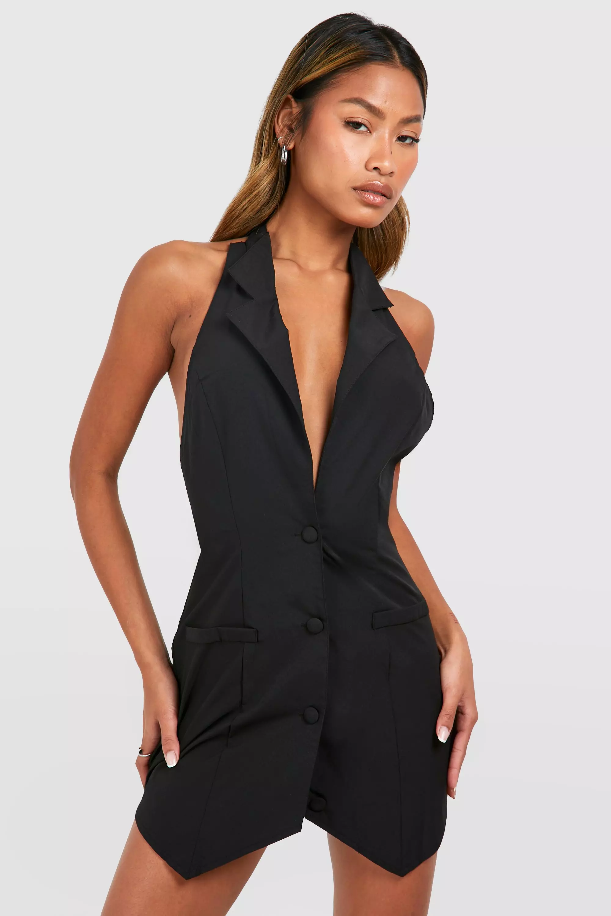Black Tailored Playsuit alternative image