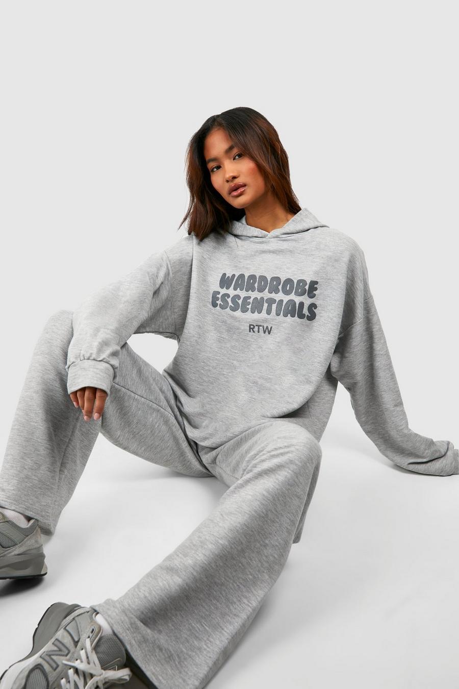 Tall Wardrobe Essential Hoodie & Jogginghose mit geradem Bein, Grey image number 1