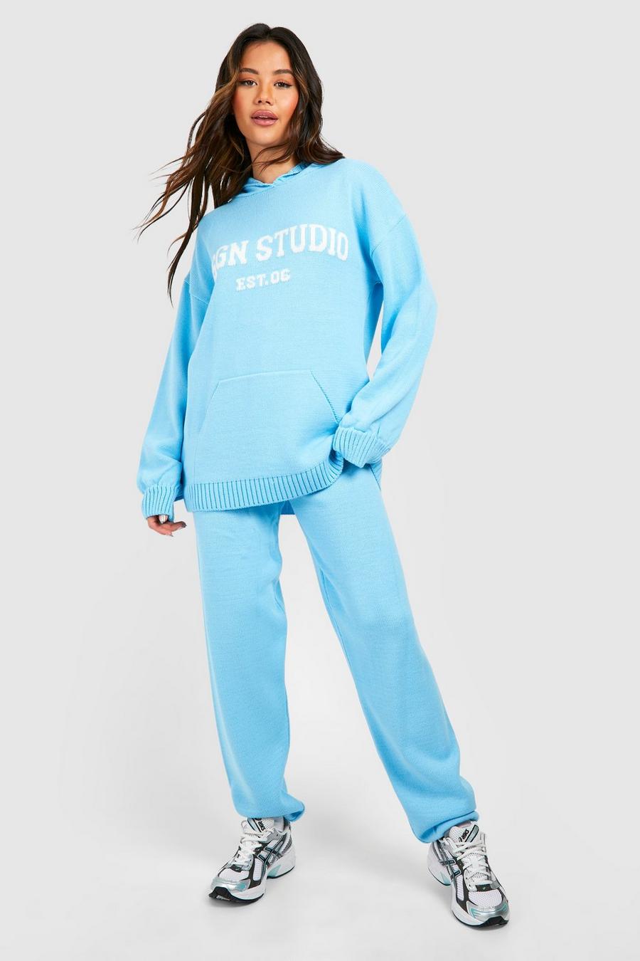 Bright blue Dsgn Studio Oversized Hoody And Jogger Set image number 1