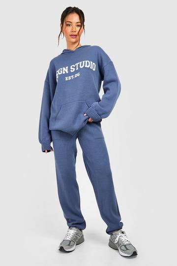 Denim Blue Dsgn Studio Oversized Hoody And Jogger Set