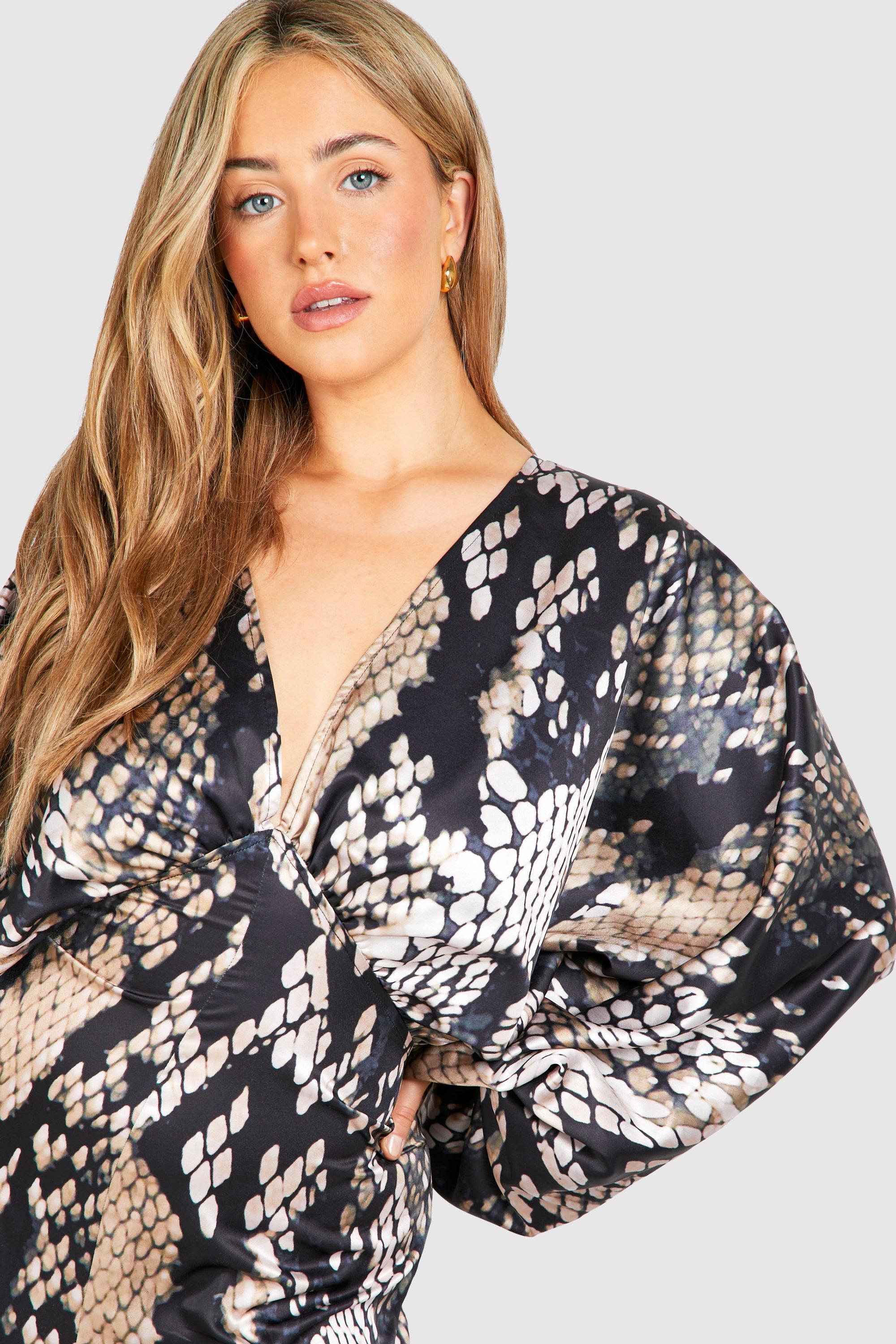 Plus size snake print jumpsuit hotsell