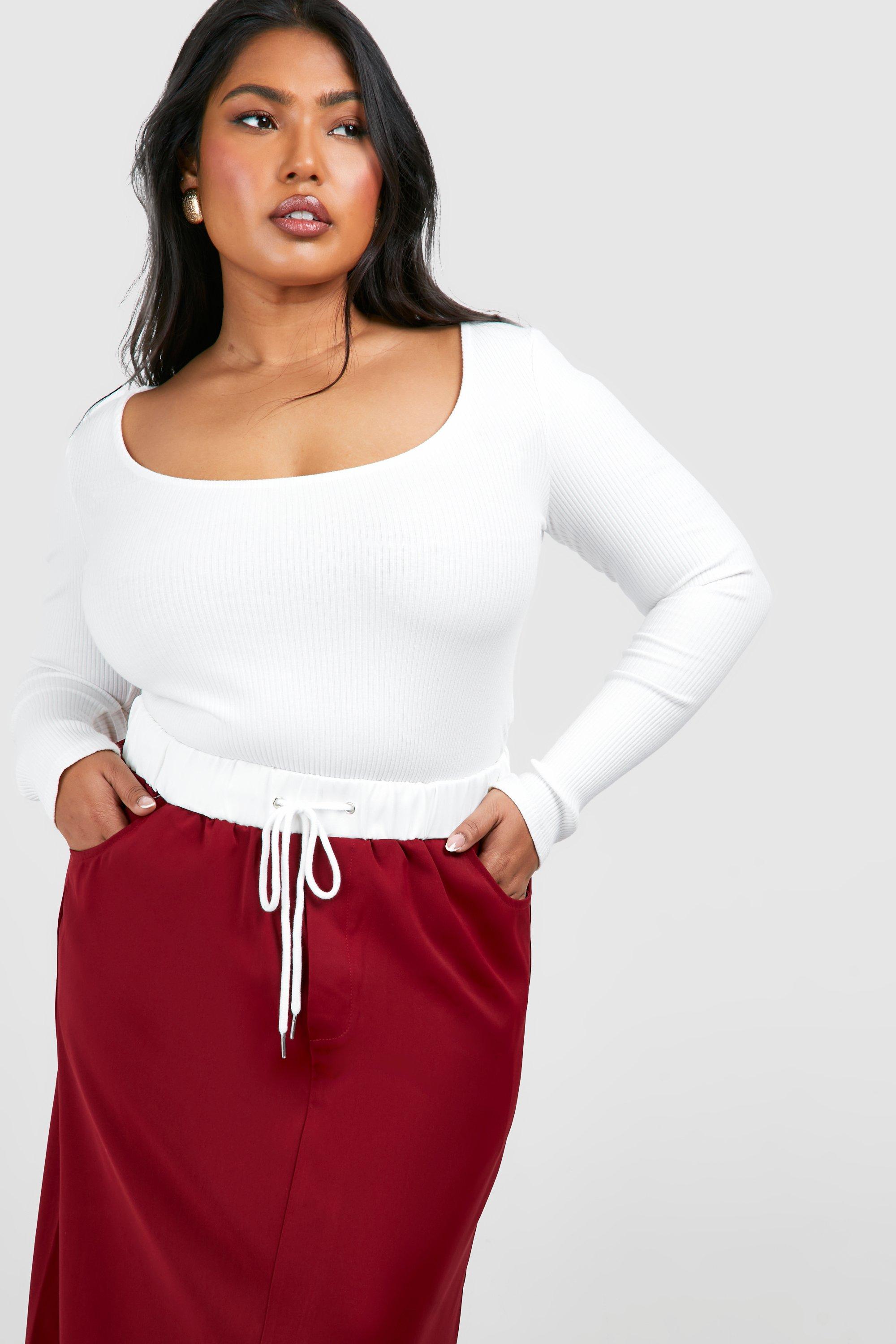 Plus size clearance red skirt uk