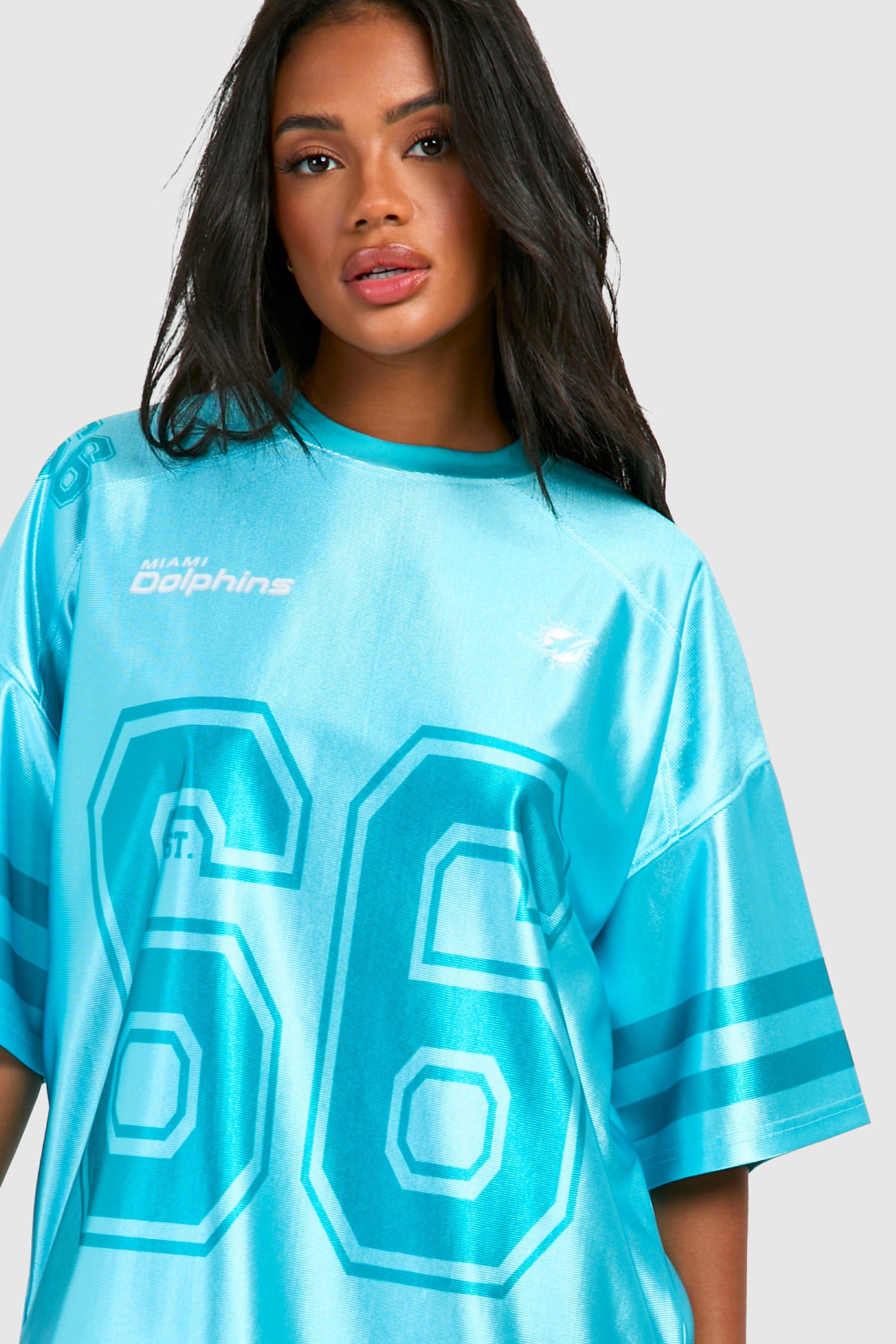 Nfl Miami Dolphins License Oversized Jersey T shirt boohoo NO