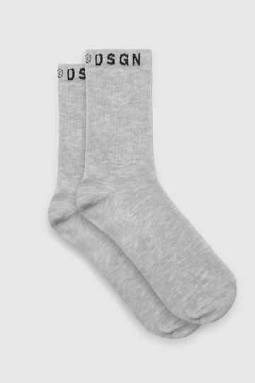 Single Dsgn Studio Basic Sports Sock grey marl