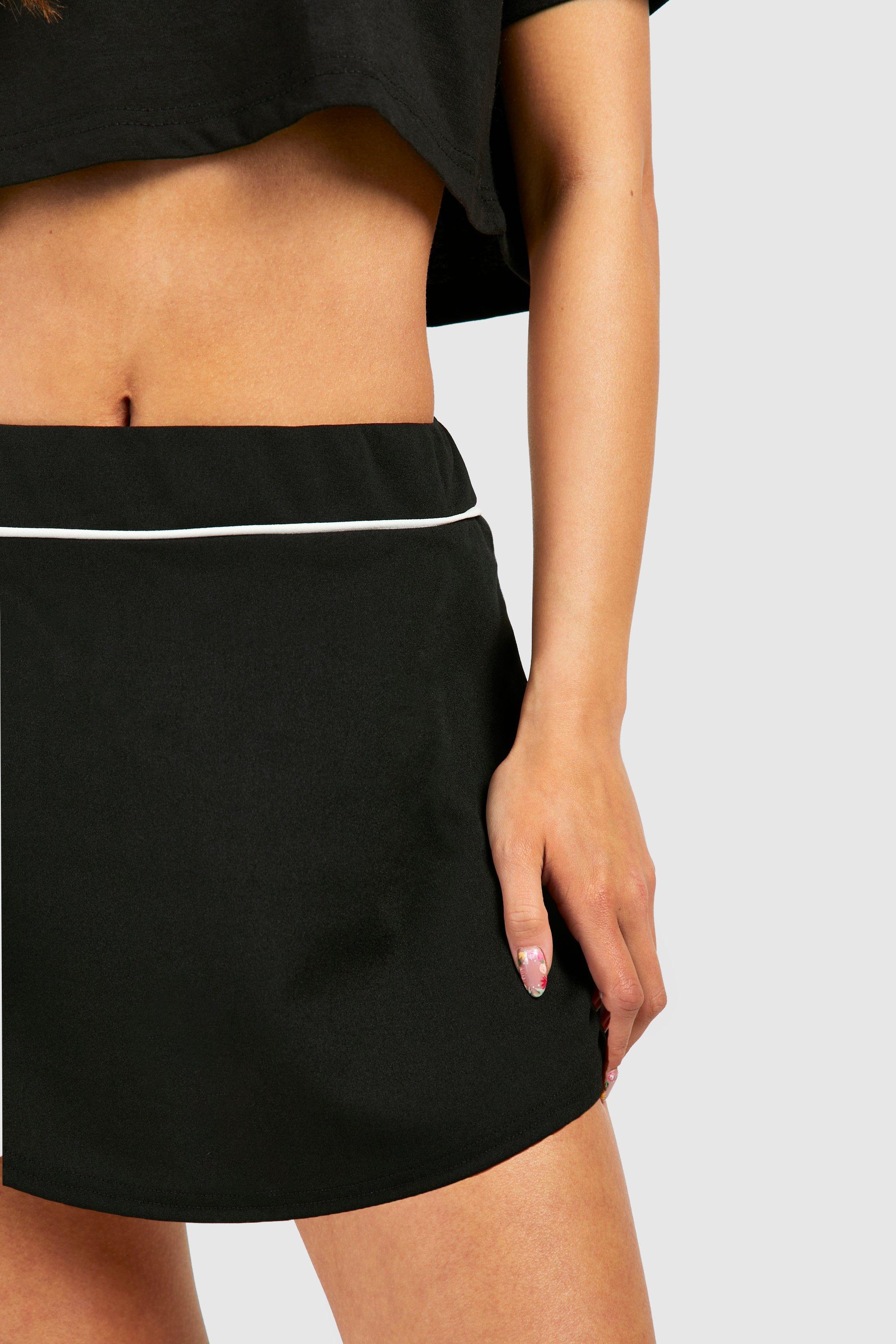 Black tennis skirt cheap best sale