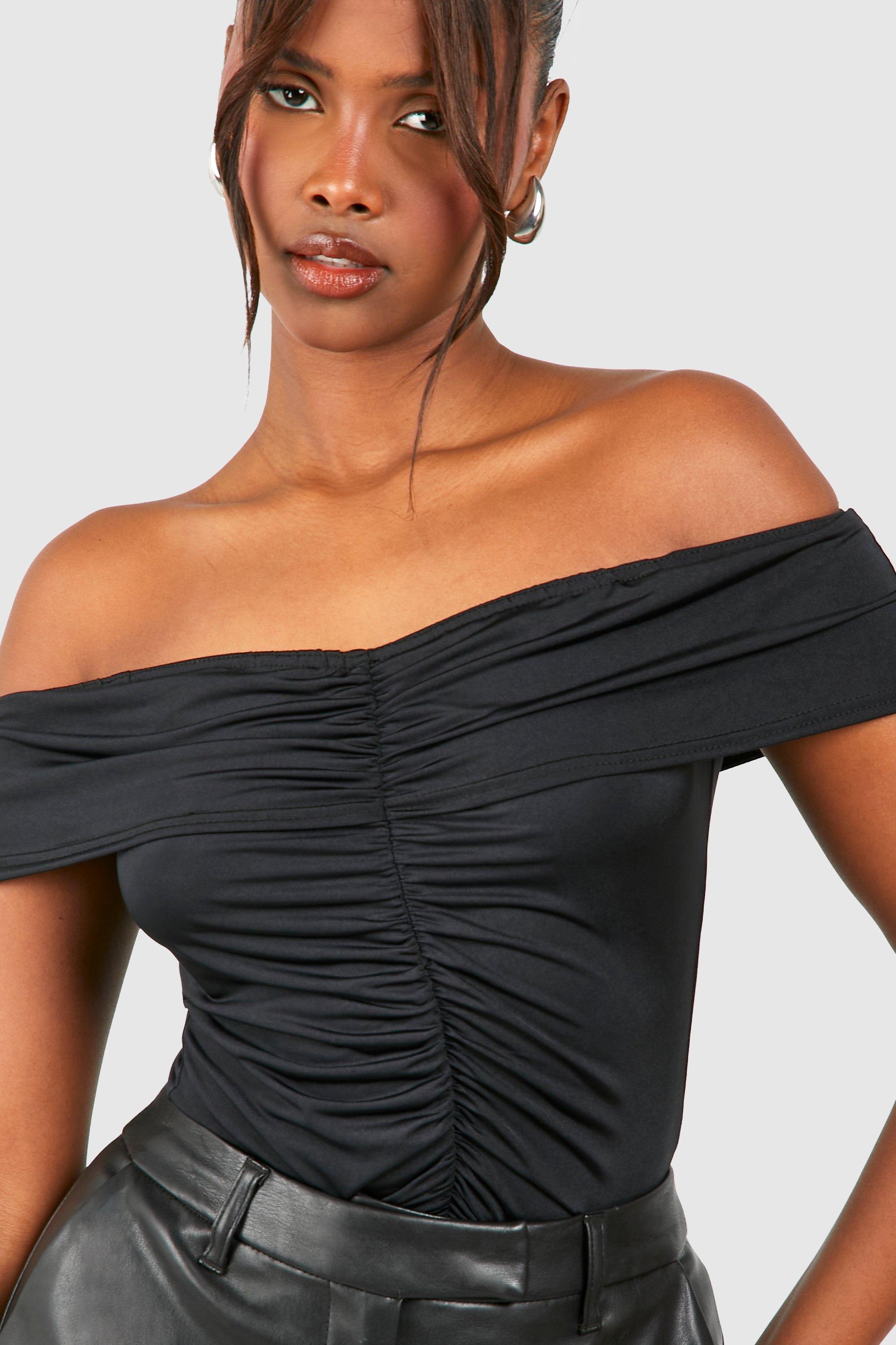 Black bardot top clearance