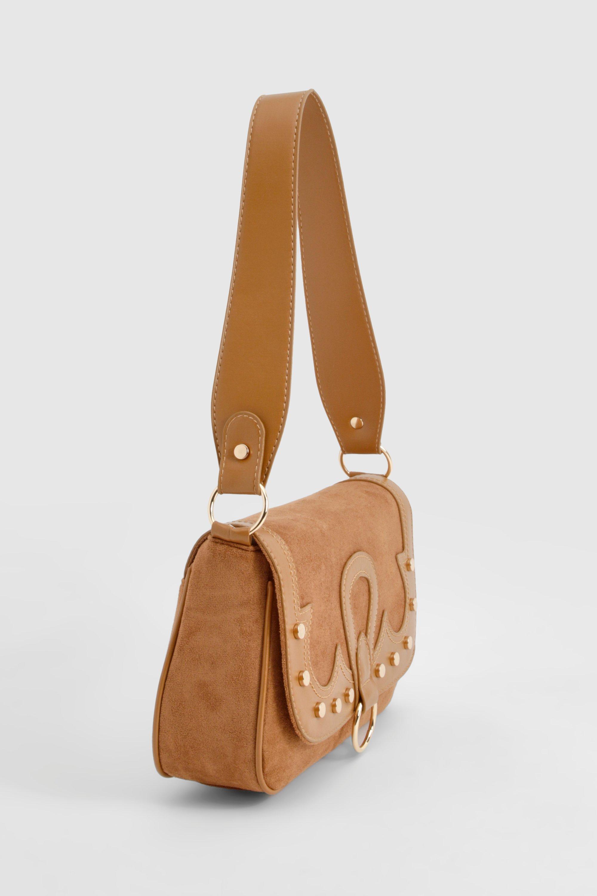 Western Studded Detail Shoulder Bag | boohoo