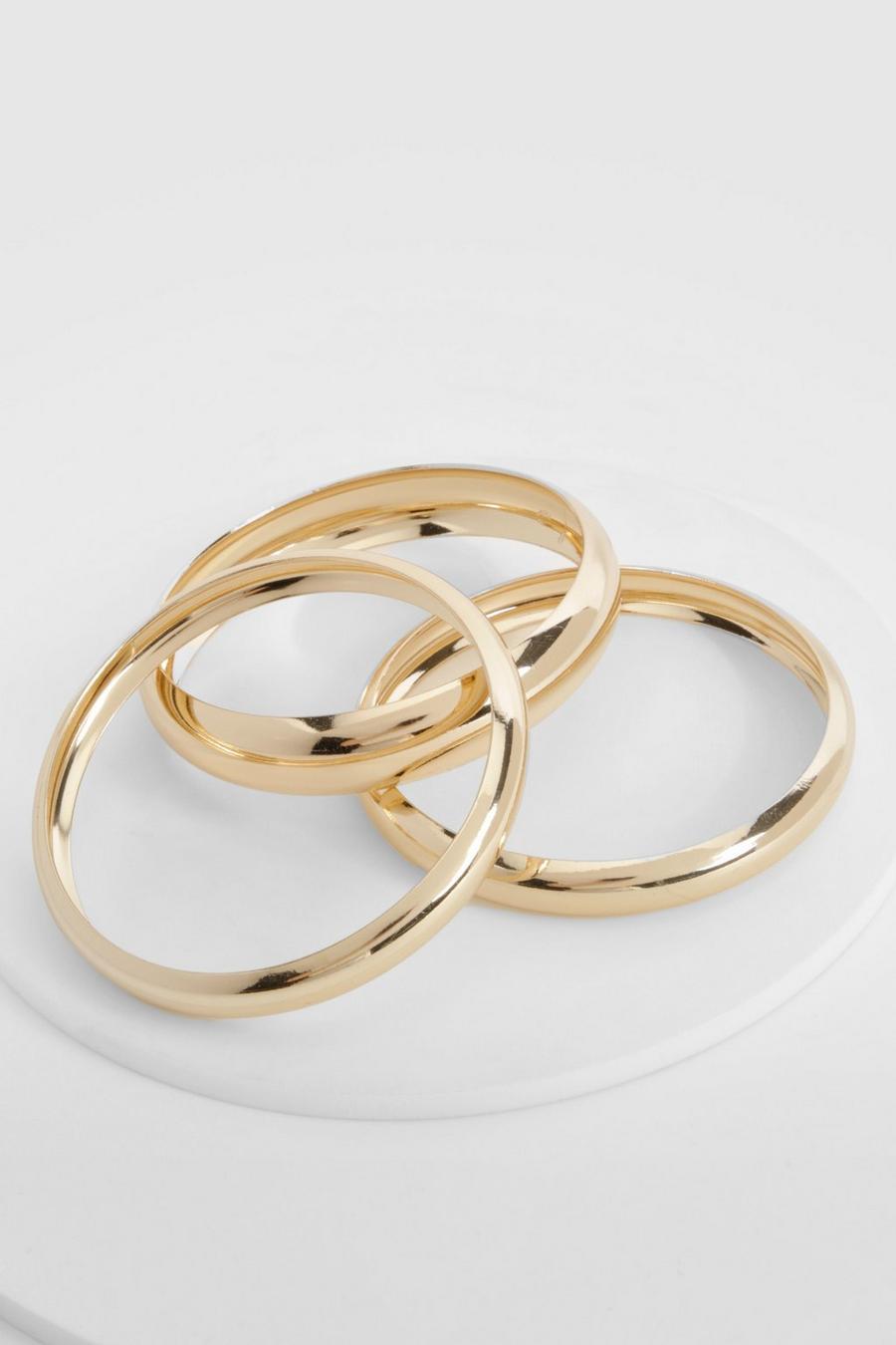 Gold Three Pack Bangles image number 1