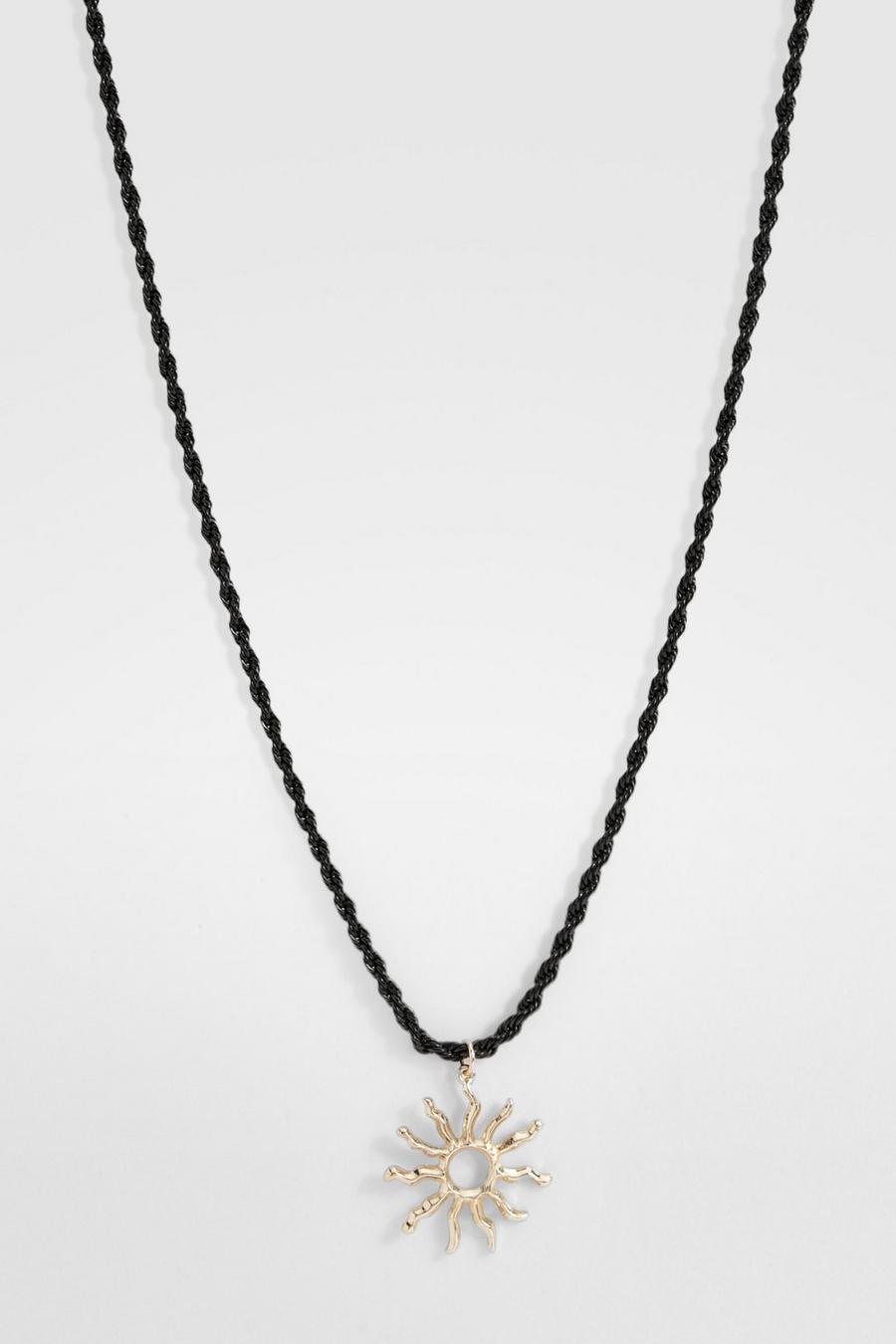 Gold Sun Rope Chain Necklace