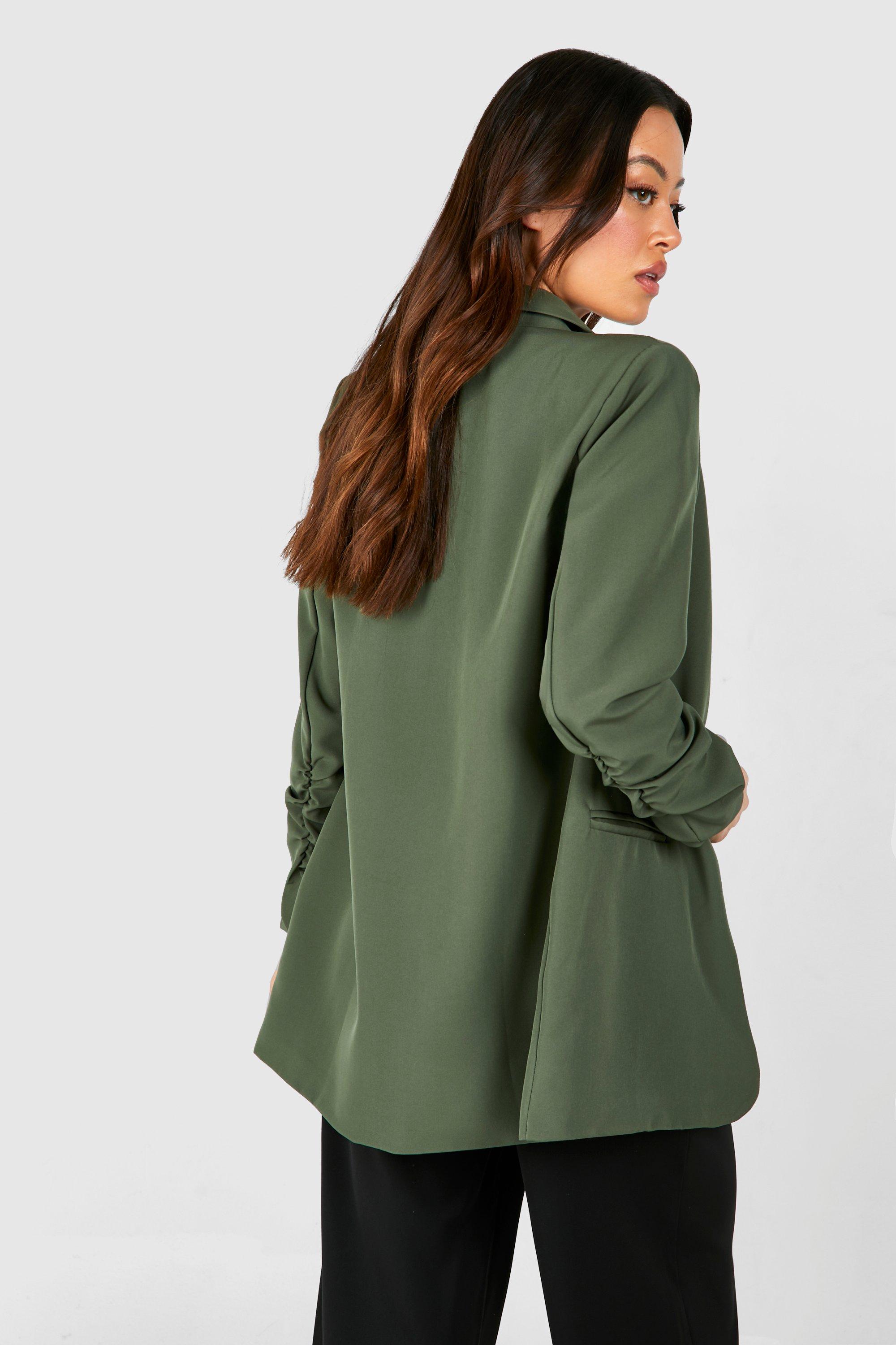 Khaki 2025 longline blazer