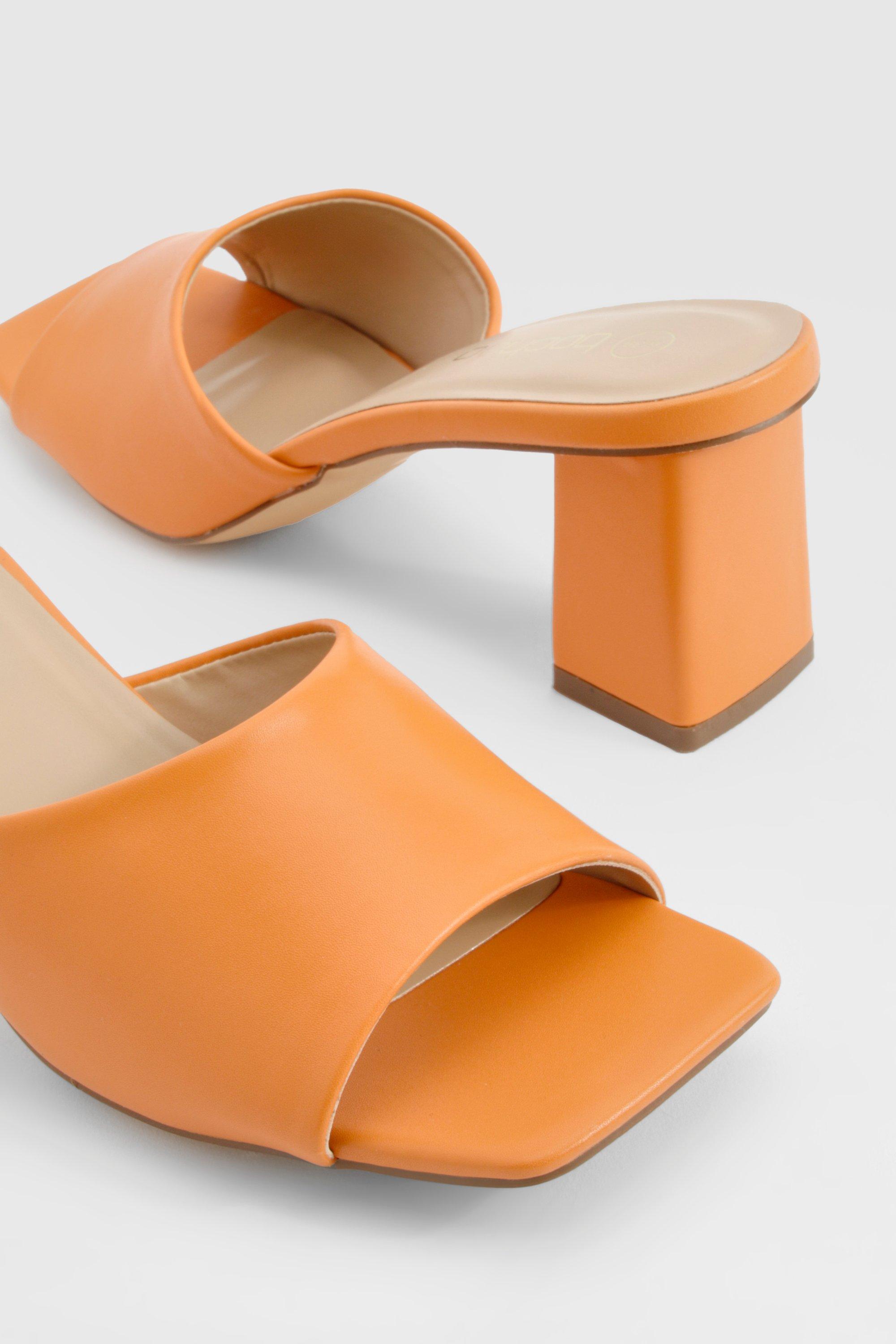 Mules a talon carré sales