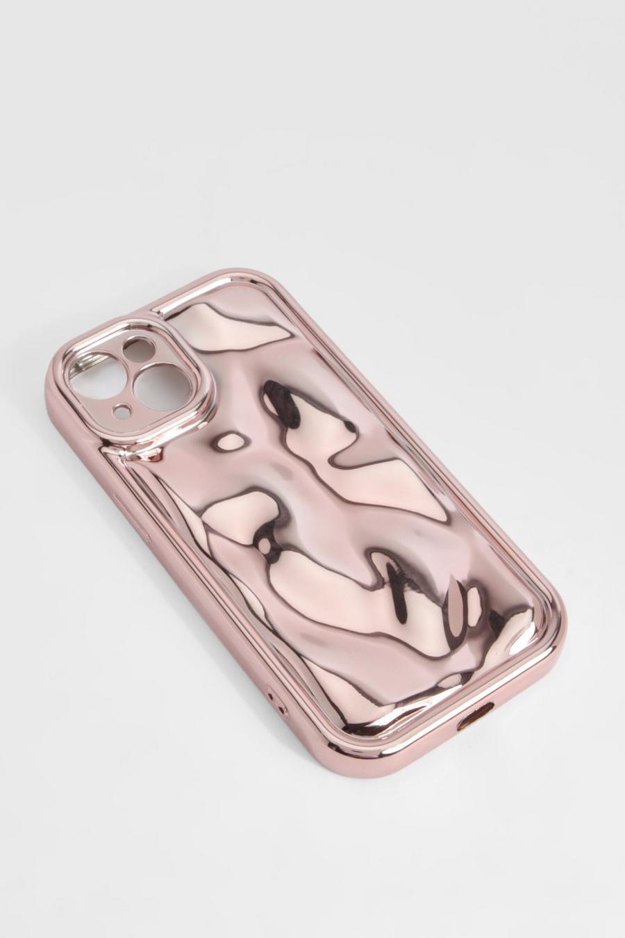 Carcasa para el móvil rosa metálica con ondas, Pink image number 1