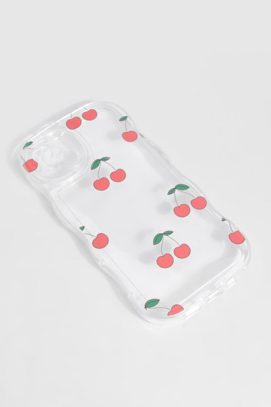 Red Cherry Detail Wavy Phone Case image number 1