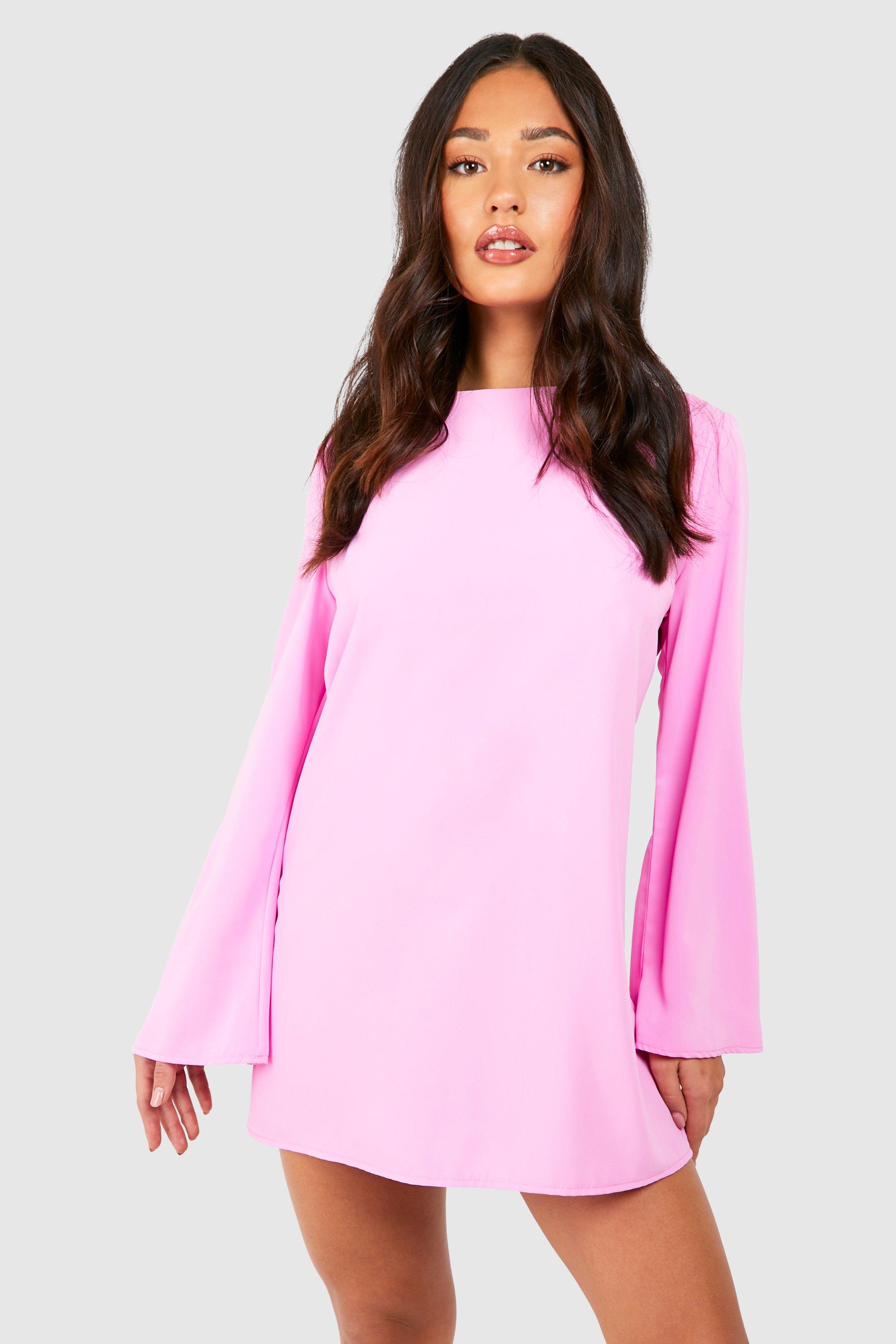 Petite - Robe à dos nu et détail nœud | boohoo FR