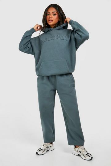 Dsgn Studio Self Fabric Applique Oversized Track Pants sage