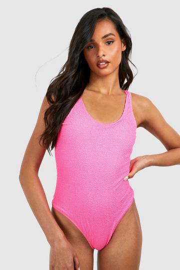 Tall Crinkle Scoop Swimsuit light pink