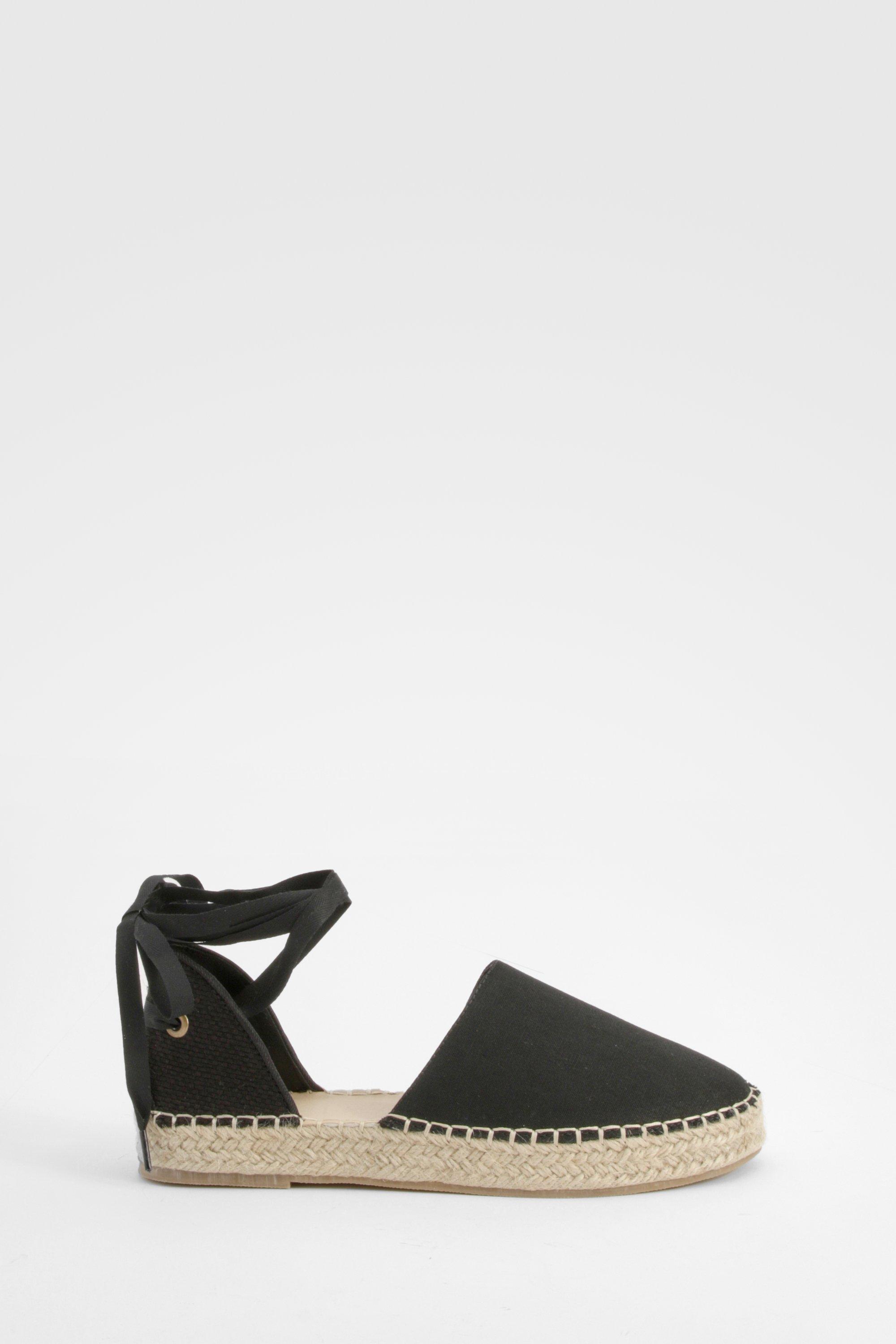 Black sales wrap espadrilles