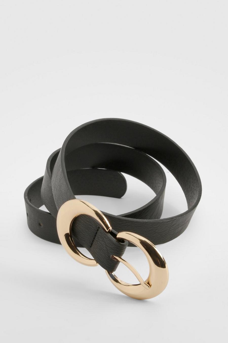Black negro Gold Double Ring Belt 