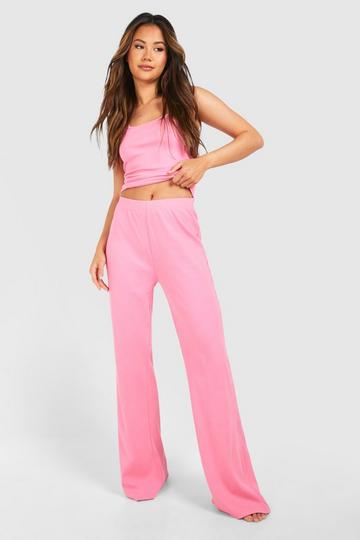 Premium Rib Flare Lounge Pants bubblegum