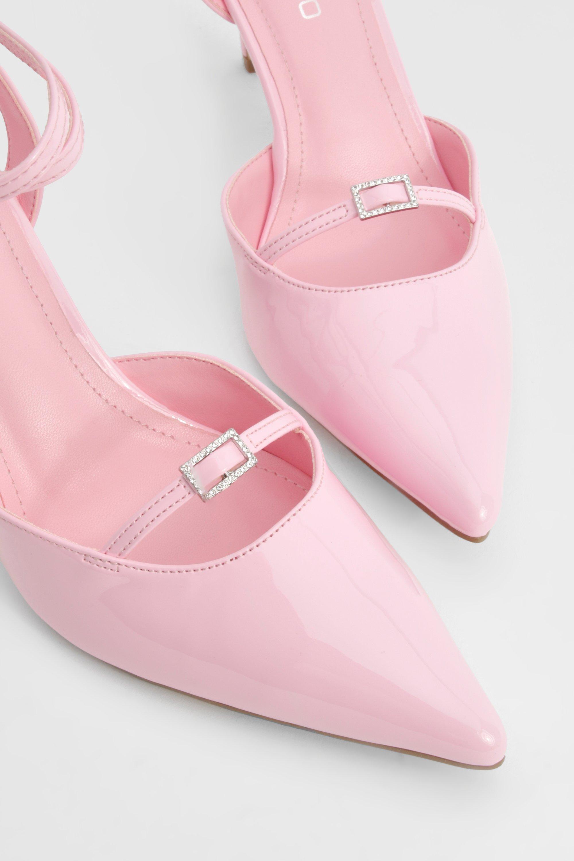 Ladies pink court shoes sales