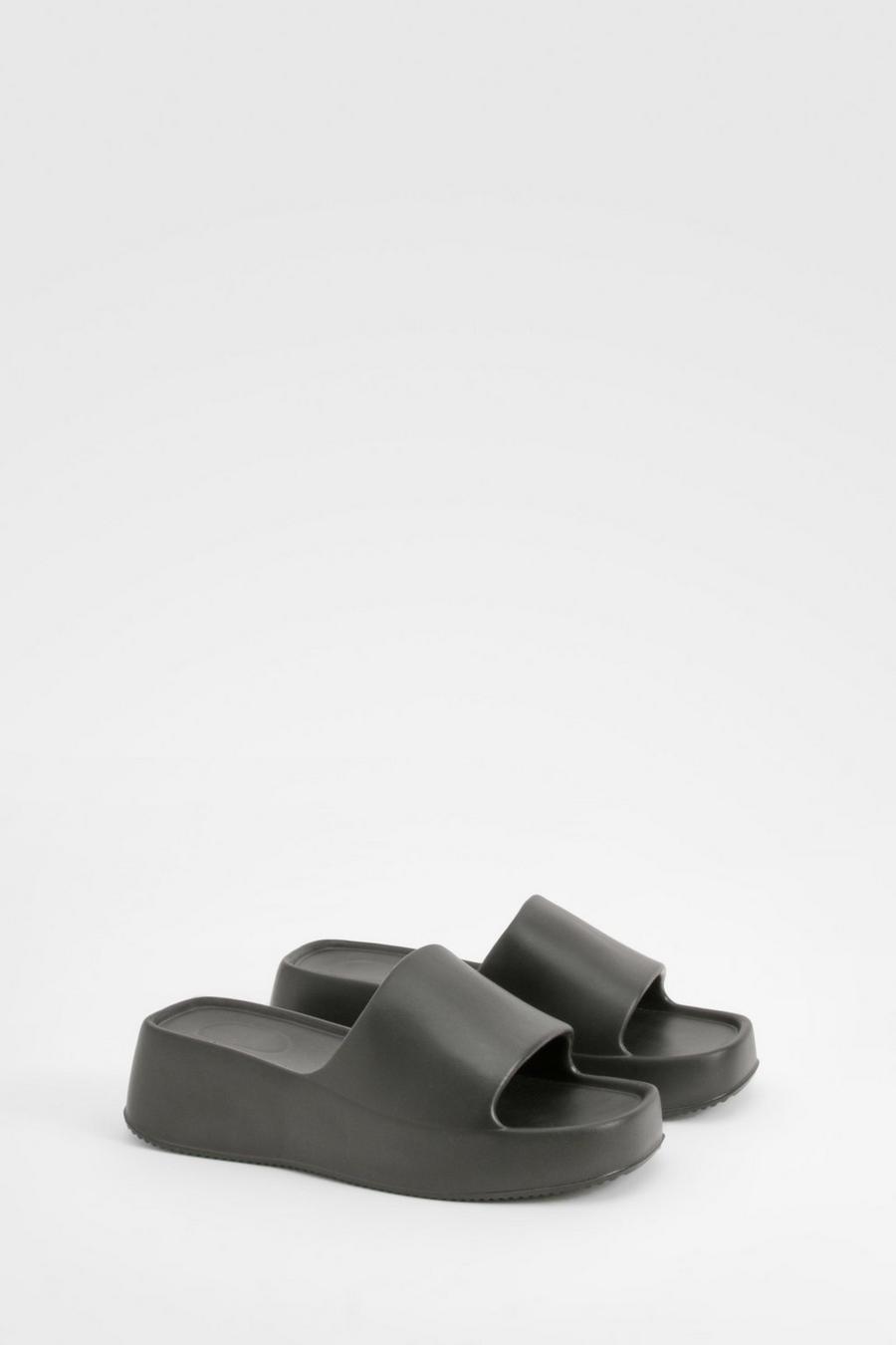 Sandalias gruesas con plataforma, Black image number 1