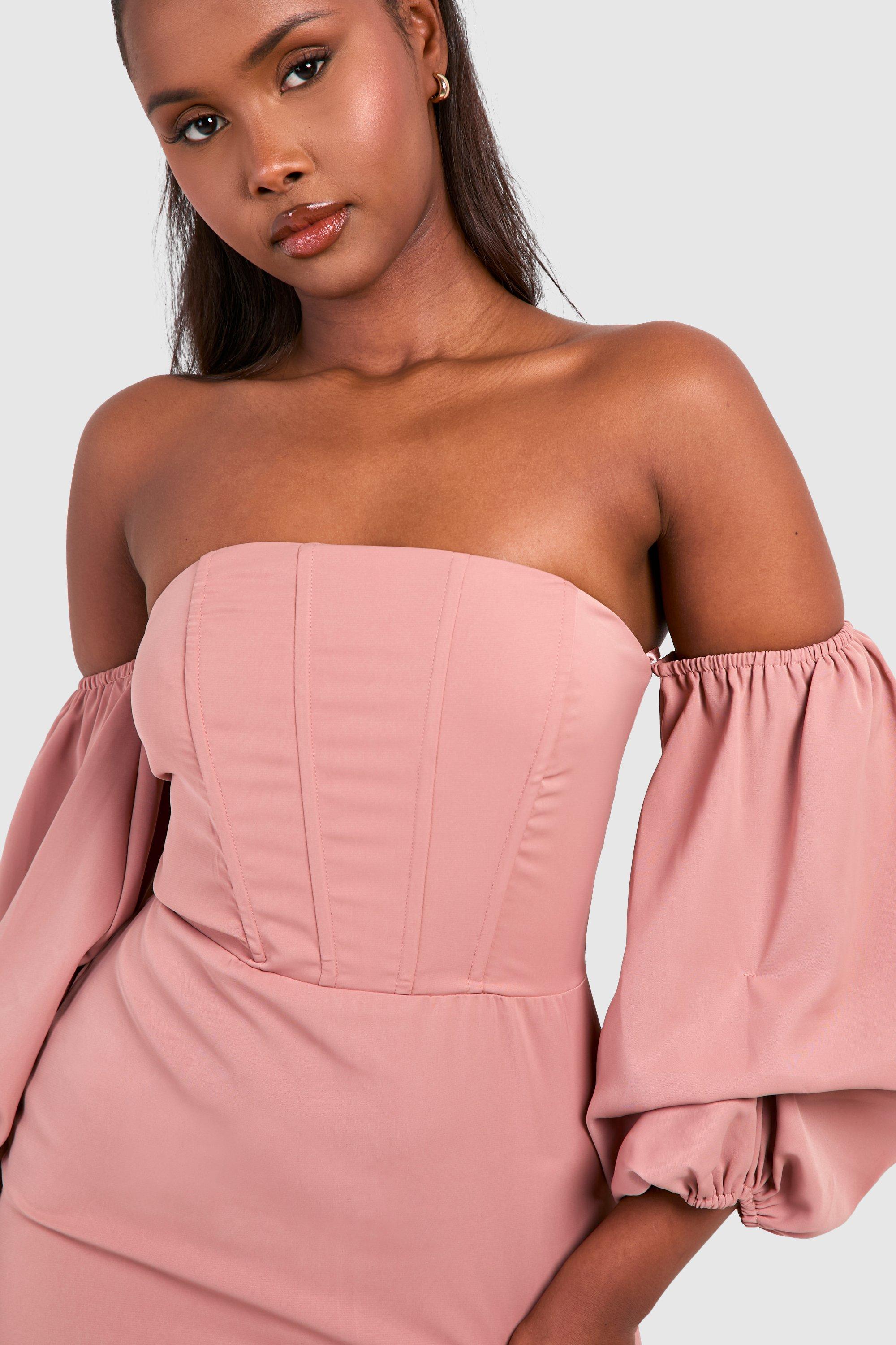 Corset Puff Sleeve Dress