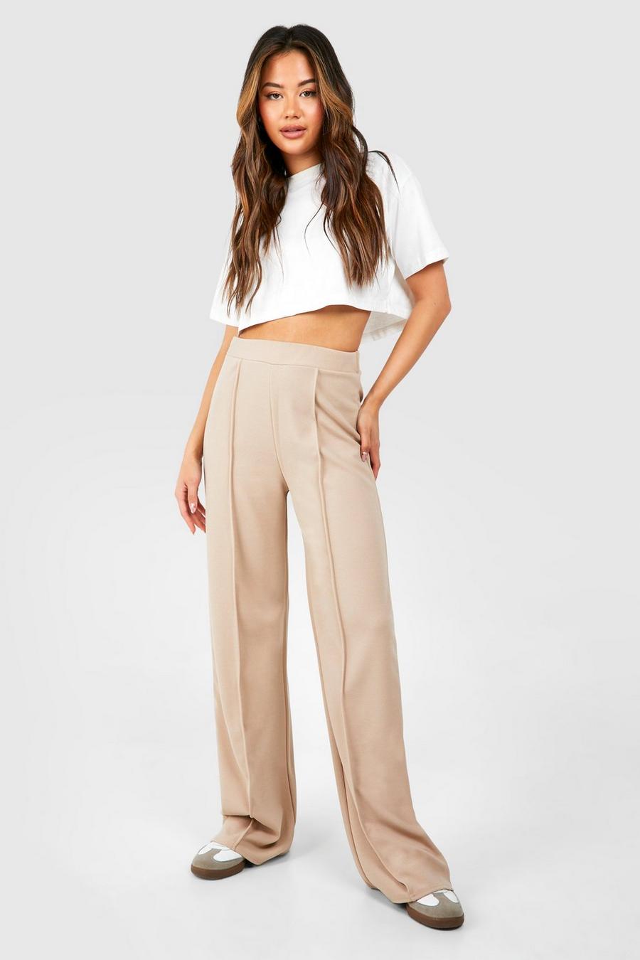 Scuba Seam Detail Straight Leg Trouser | boohoo Scuba Seam Detail Straight Leg Trouser | boohoo