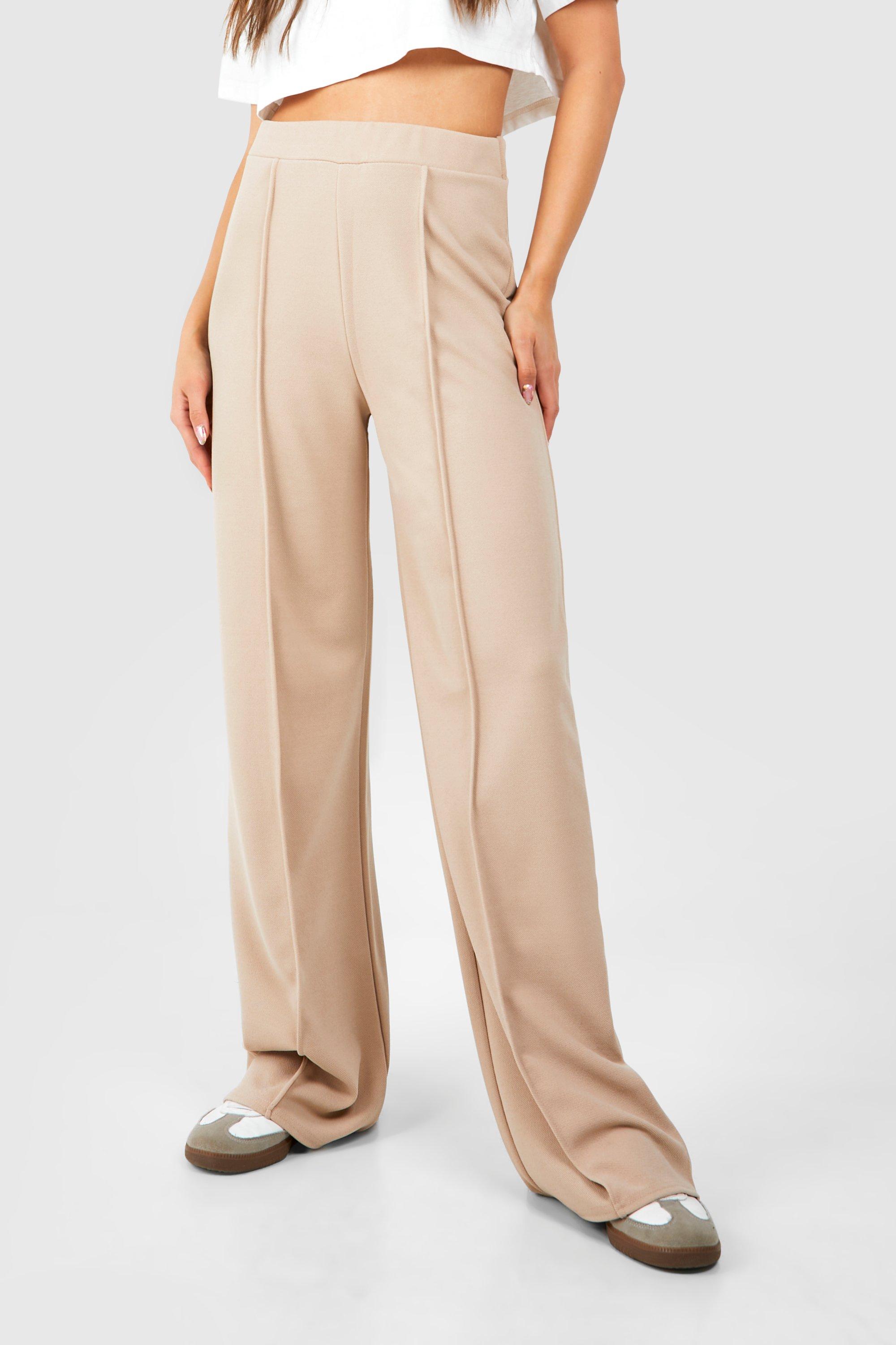 Scuba Seam Detail Straight Leg Trouser | boohoo