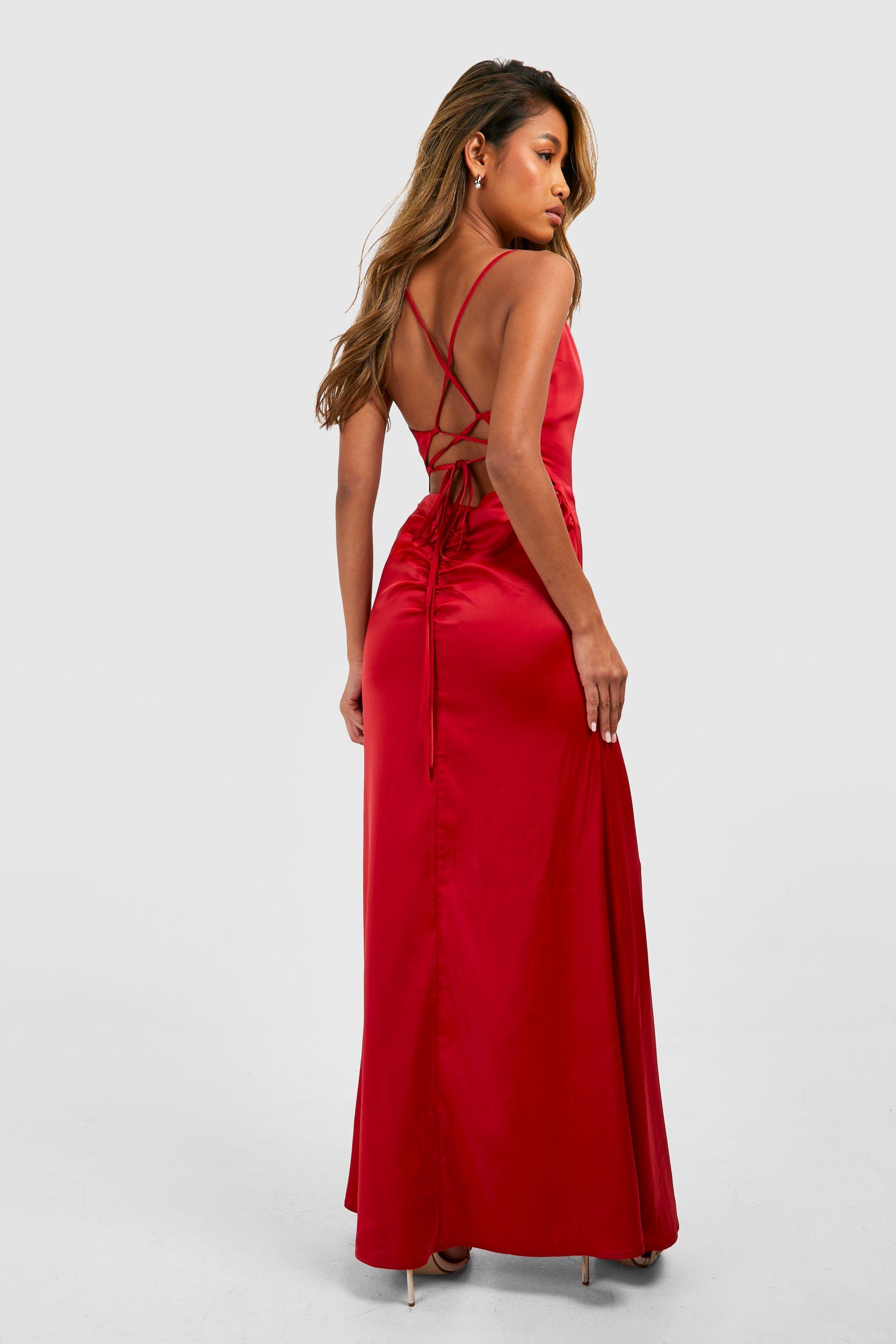 Side split slip sales dress