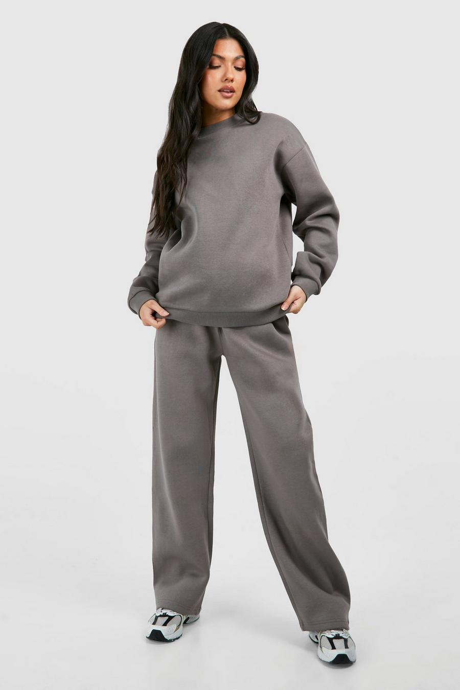Charcoal Maternity Straight Leg Jogger image number 1