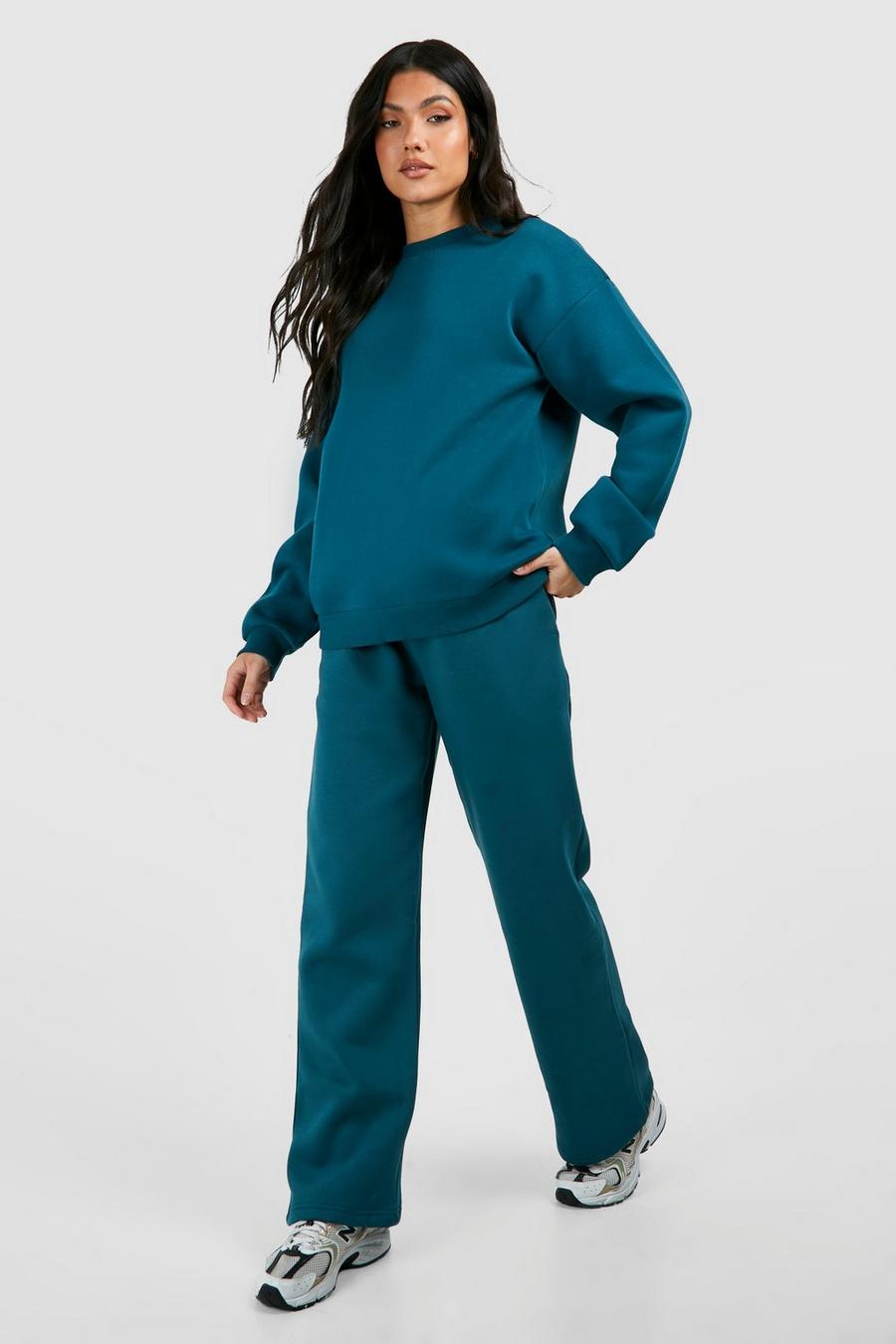 Teal Maternity Straight Leg Jogger image number 1