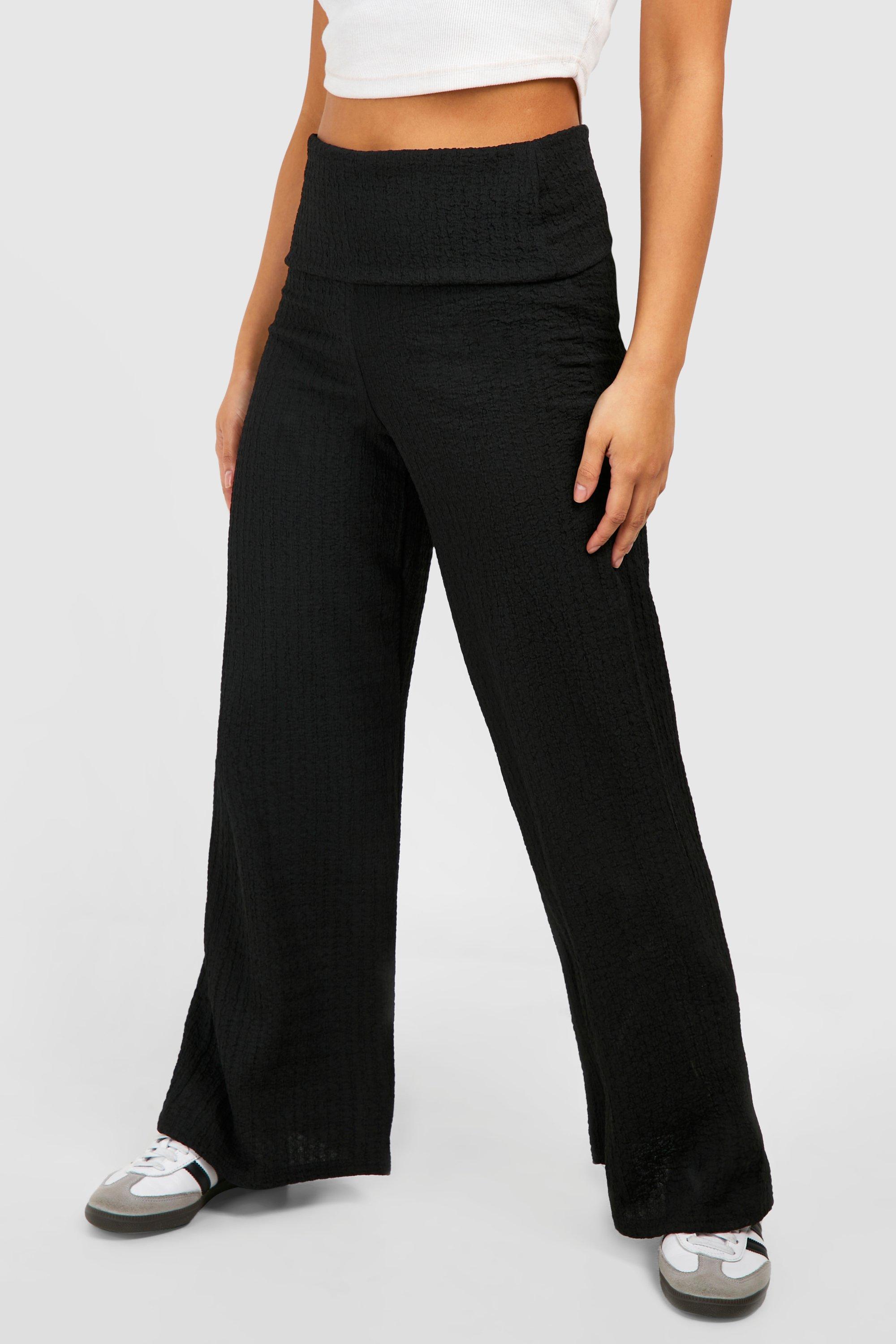 Women's Crinkle Textured Pull-On Palazzo Pant