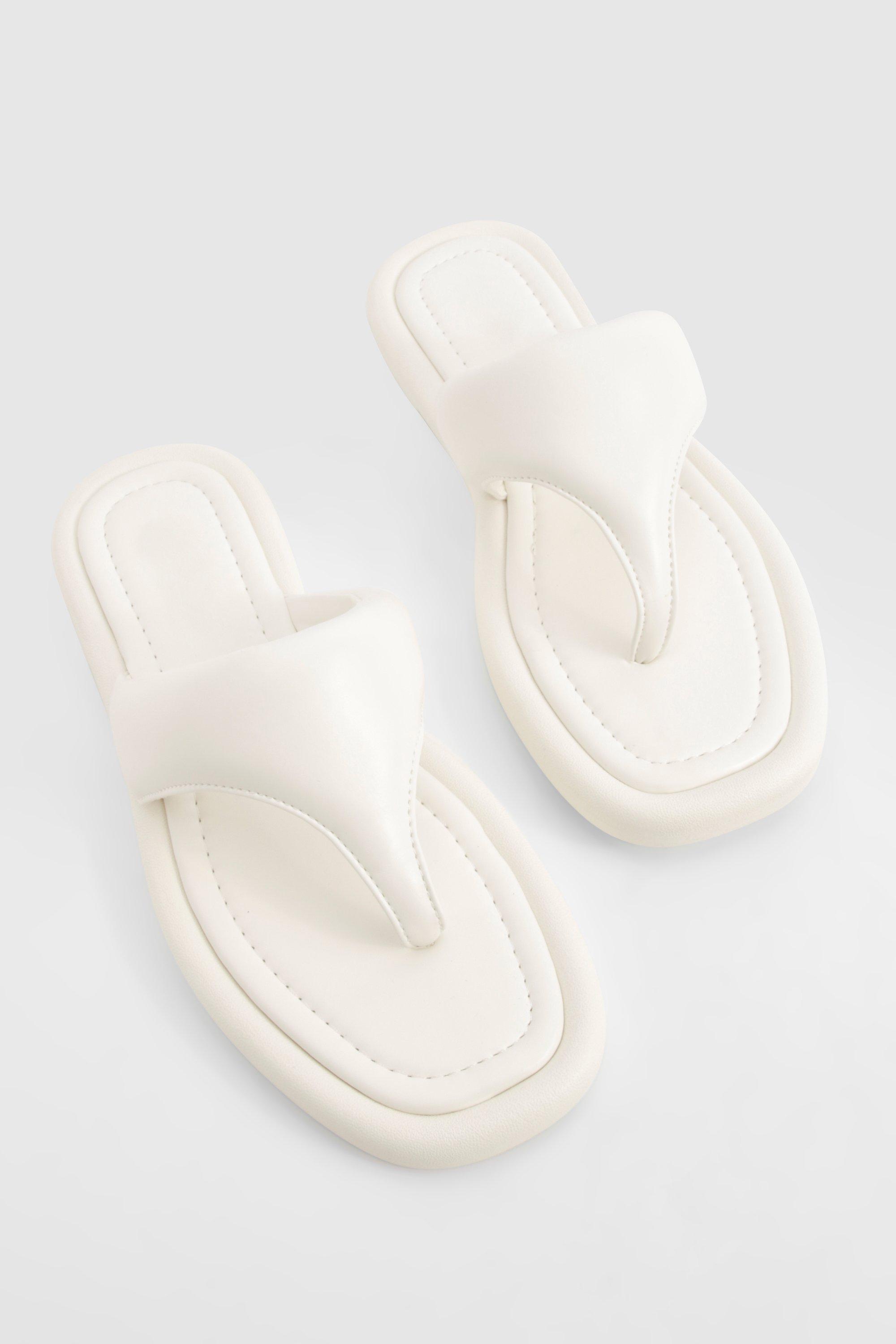 Padded Toe Post Flat Sandals boohoo NZ