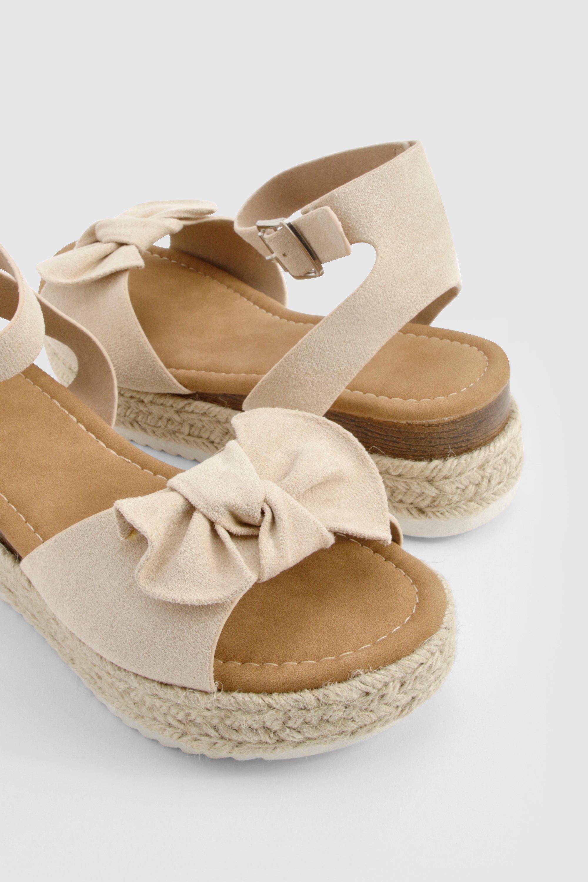 Espadrille bow sandals hot sale