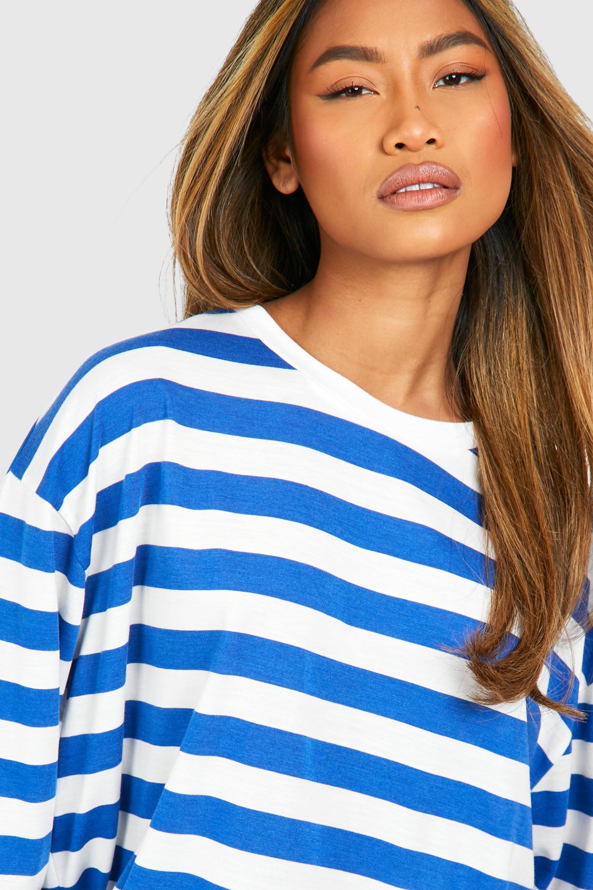 Wide Sleeve Wide Stripe T-shirt