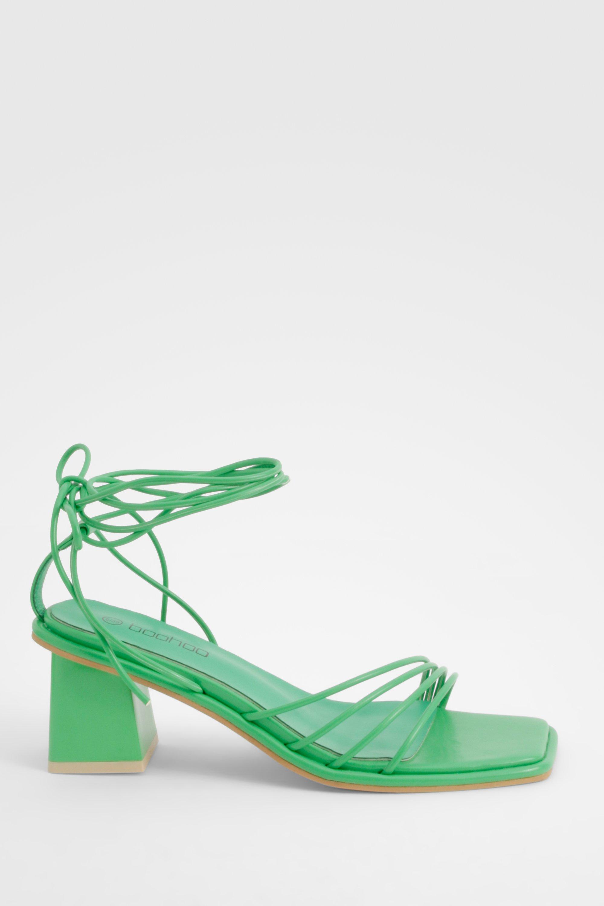 Green strappy sandals uk shops