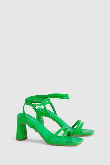 Mid Height Double Strap Sandals green