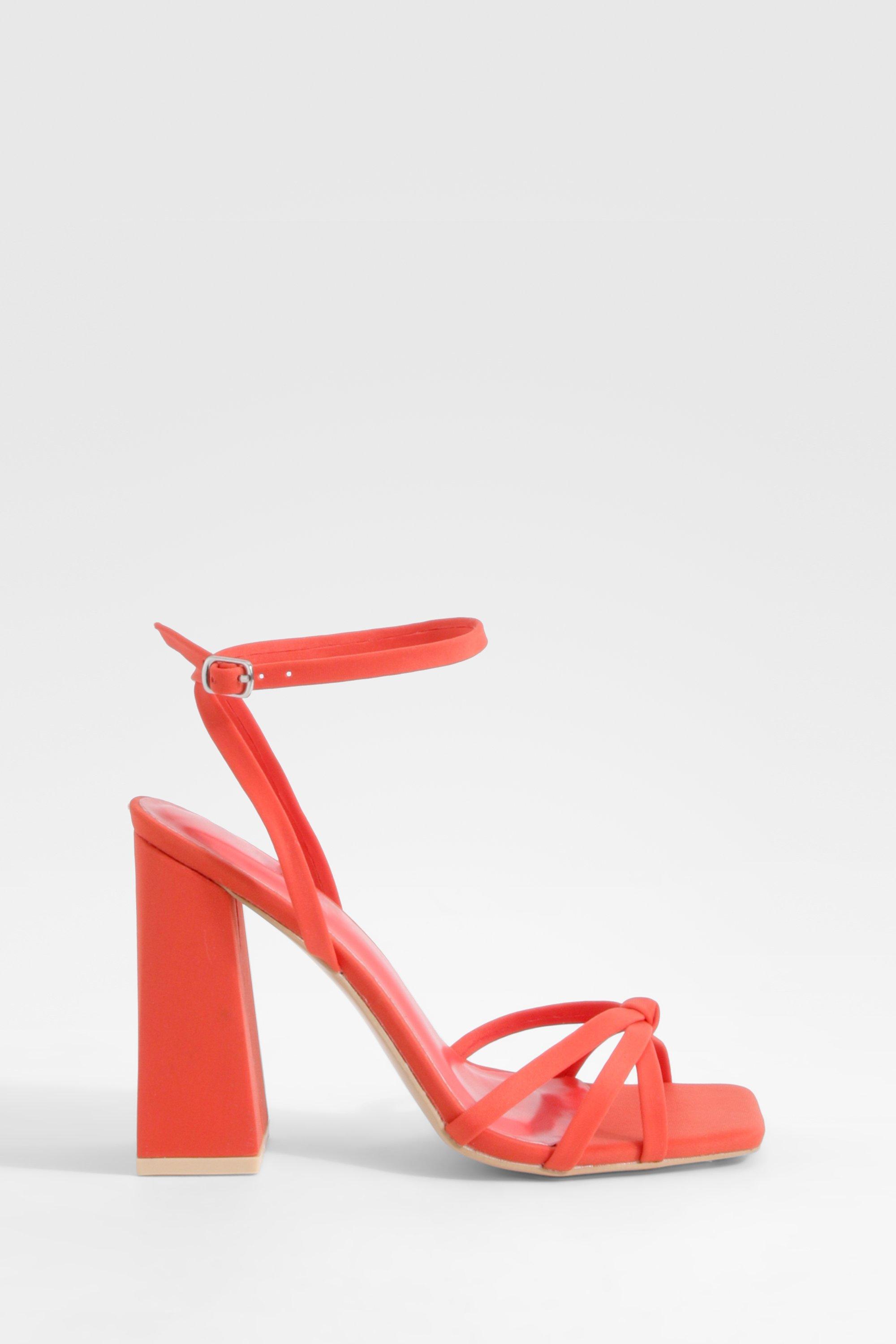 Orange block heels wide fit hot sale