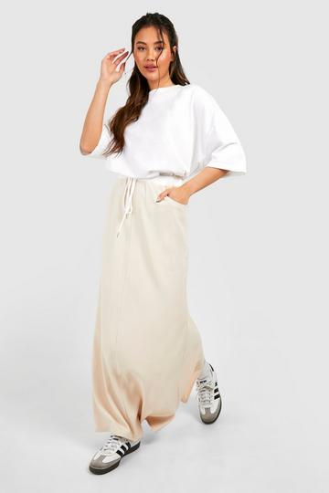 Maxi Rok Met Tailleband Detail stone