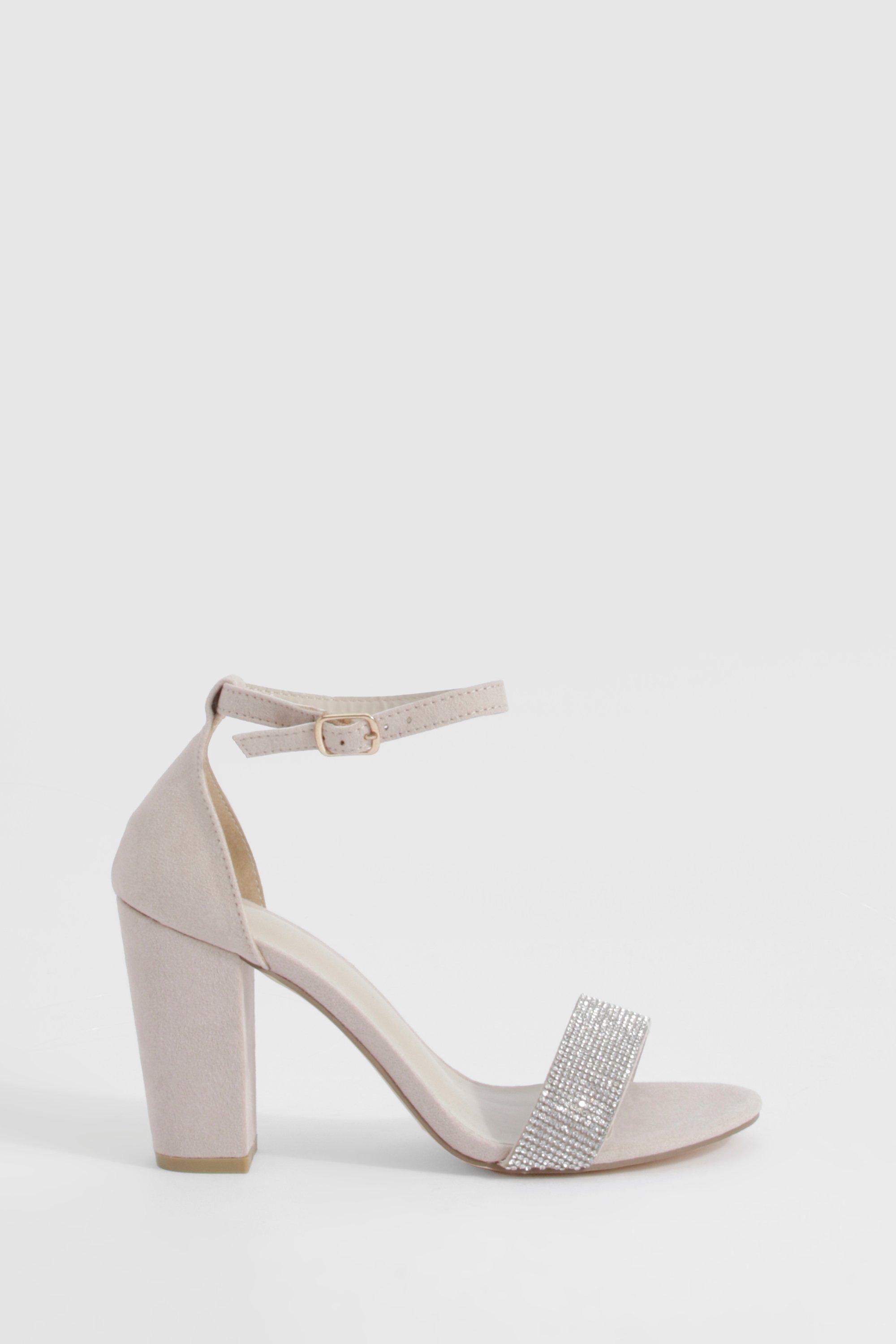 Diamante block 2025 heel shoes