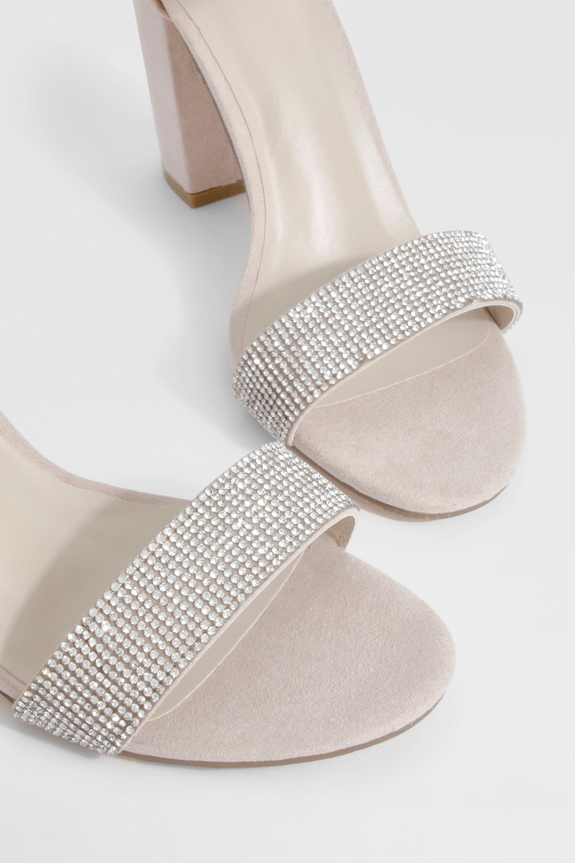 Diamante sandals clearance heels