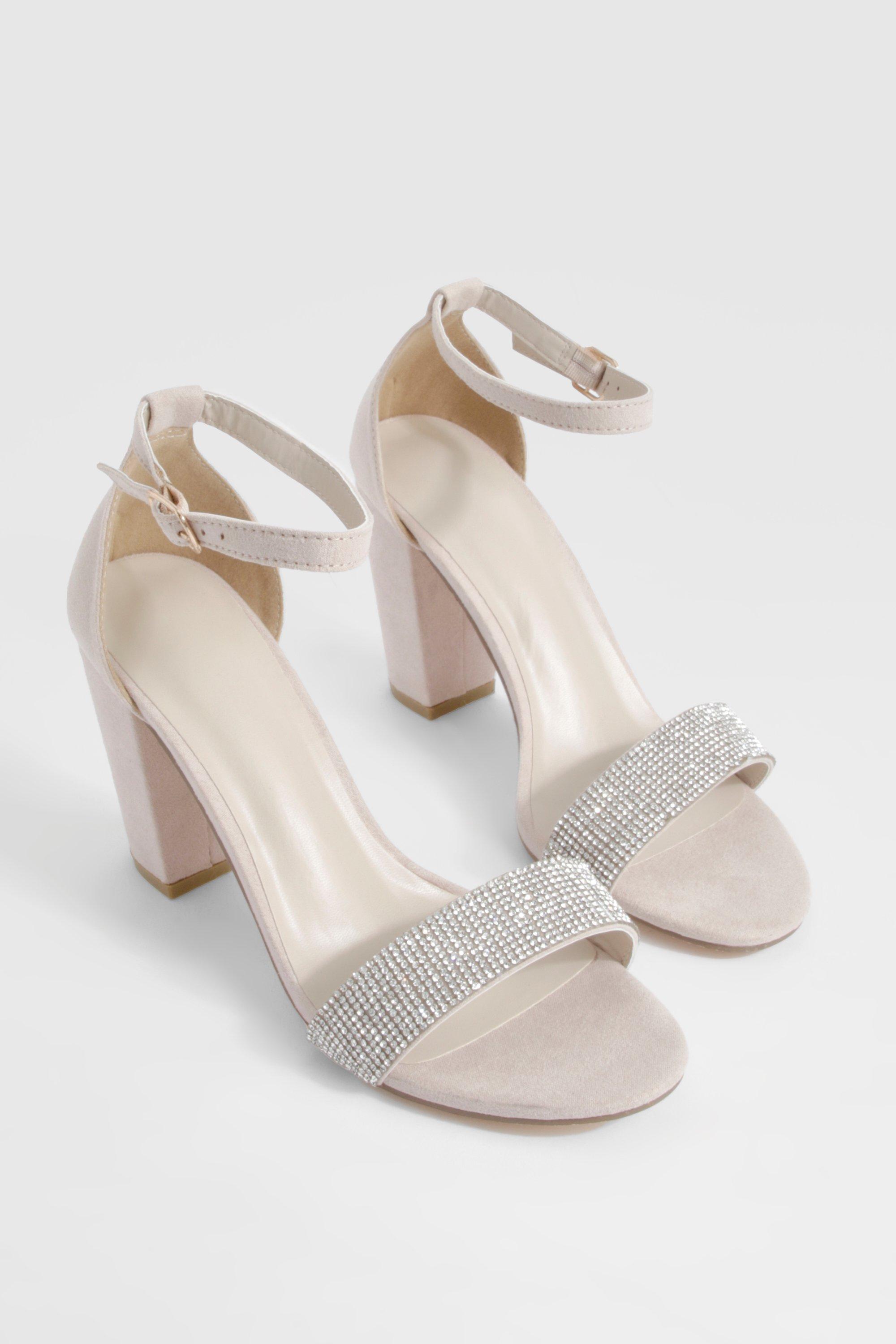 Diamante block 2025 heel shoes