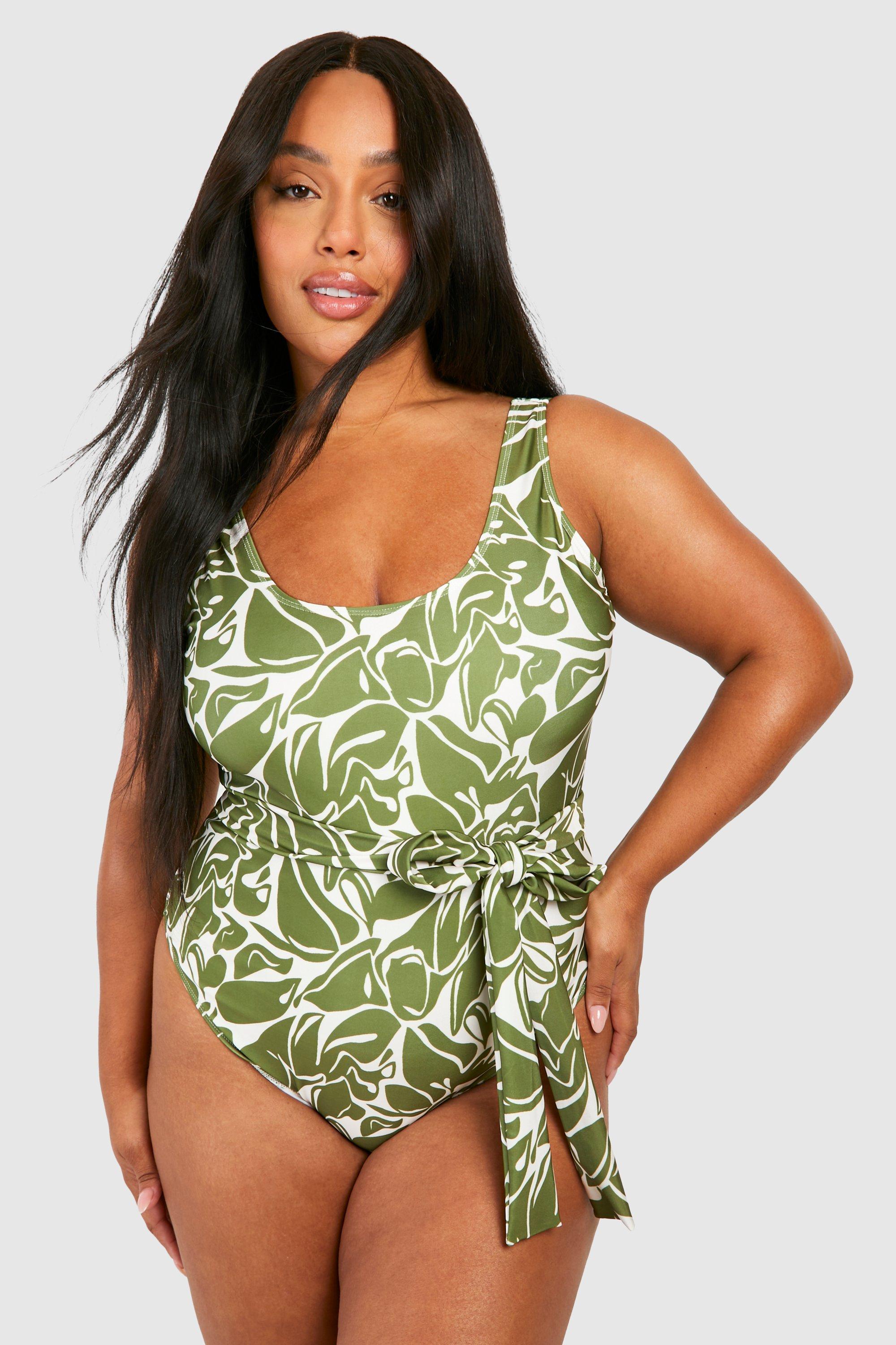 One piece swimsuit with tie waist deals