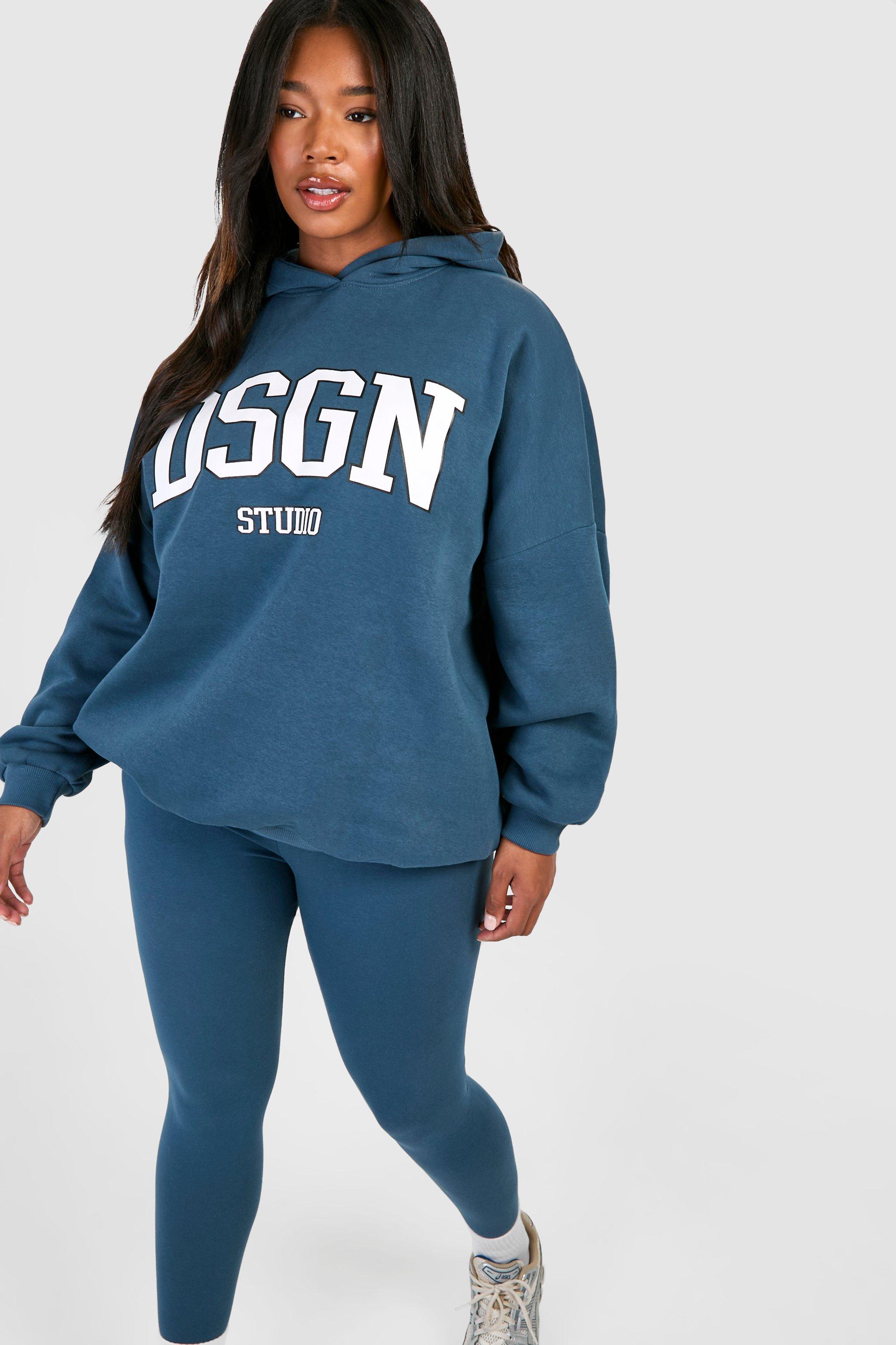 Plus Dsgn Hoodie And Legging Set