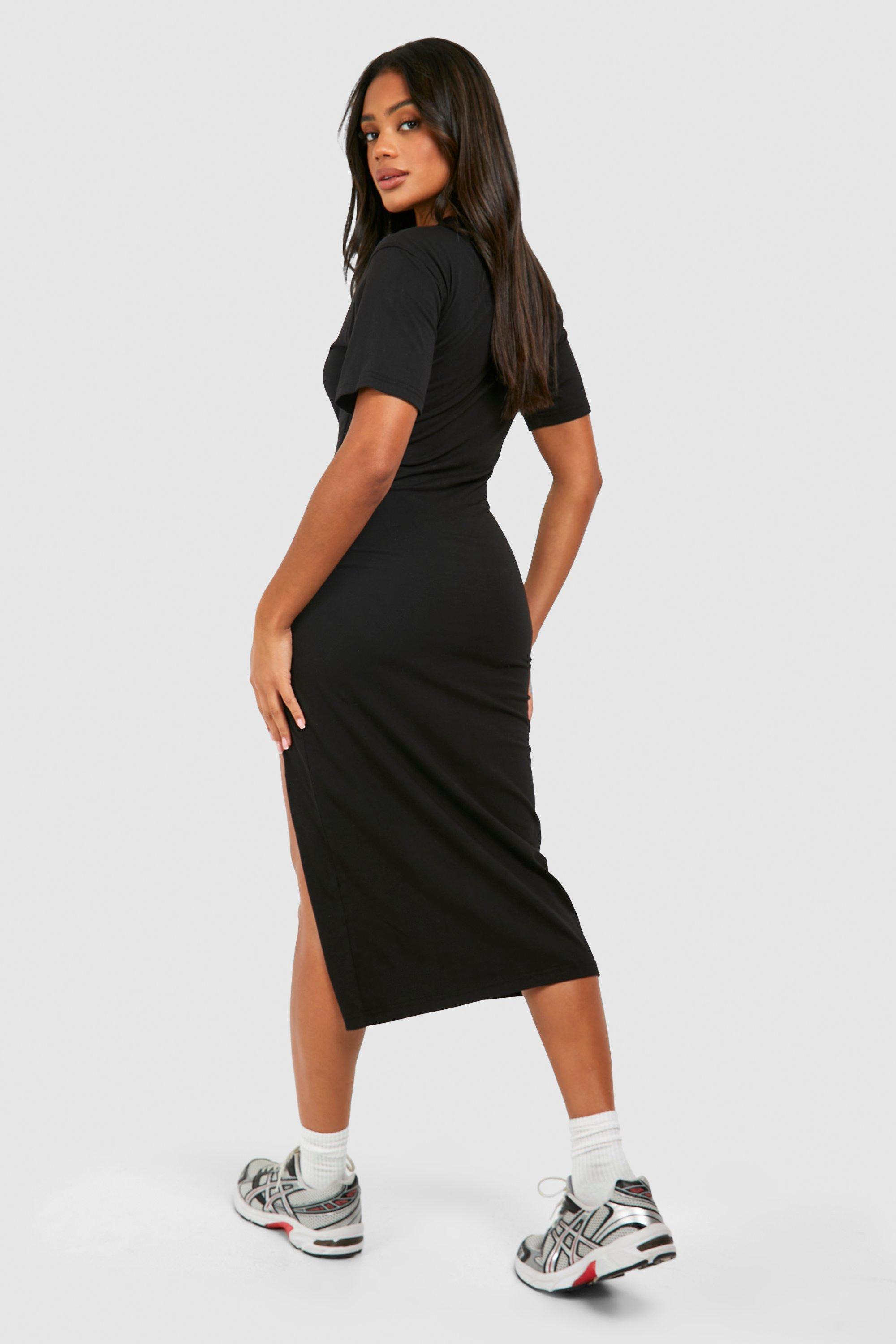 Mid calf t shirt dress deals
