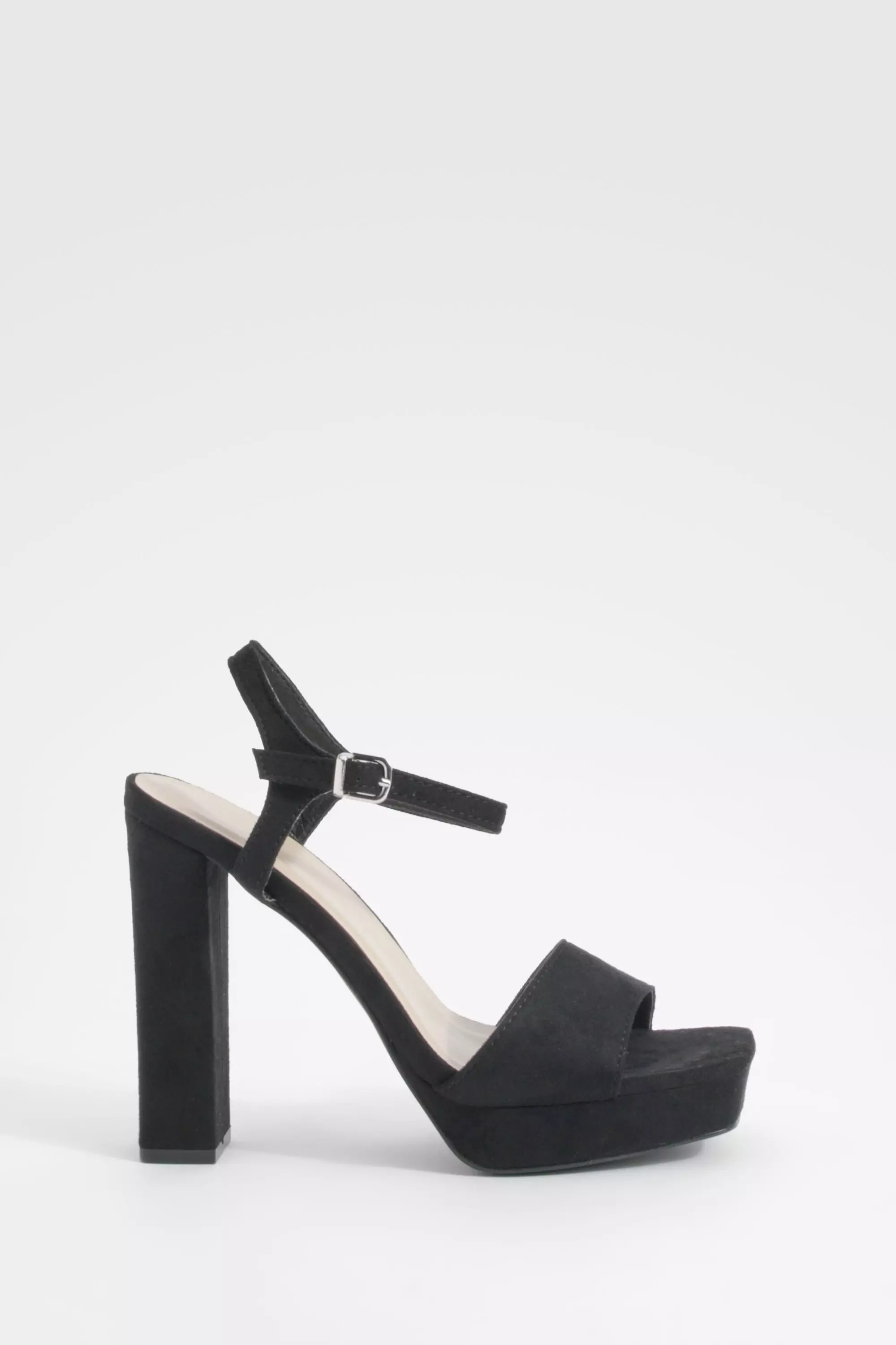 Black 2 Part Platform Heels  alternative image